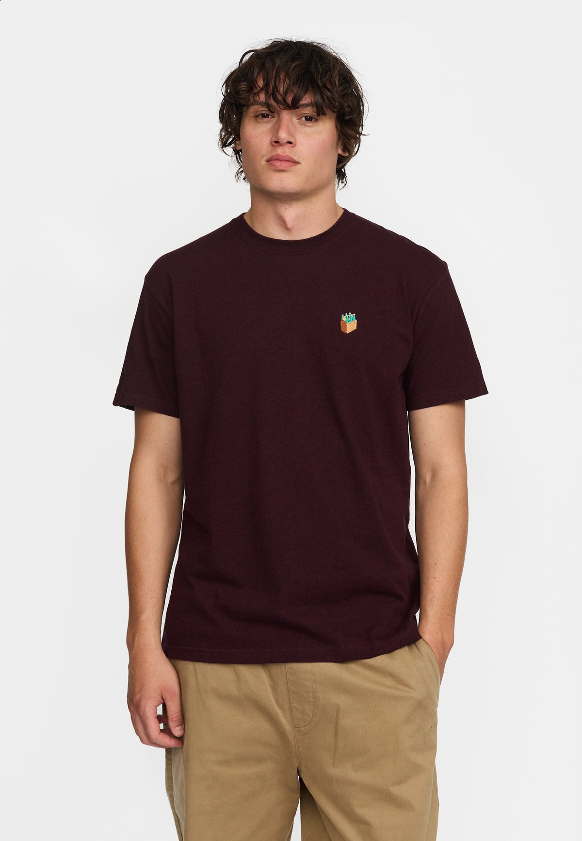 Revolution Application T-Shirt T-Shirts Burgundy-melange