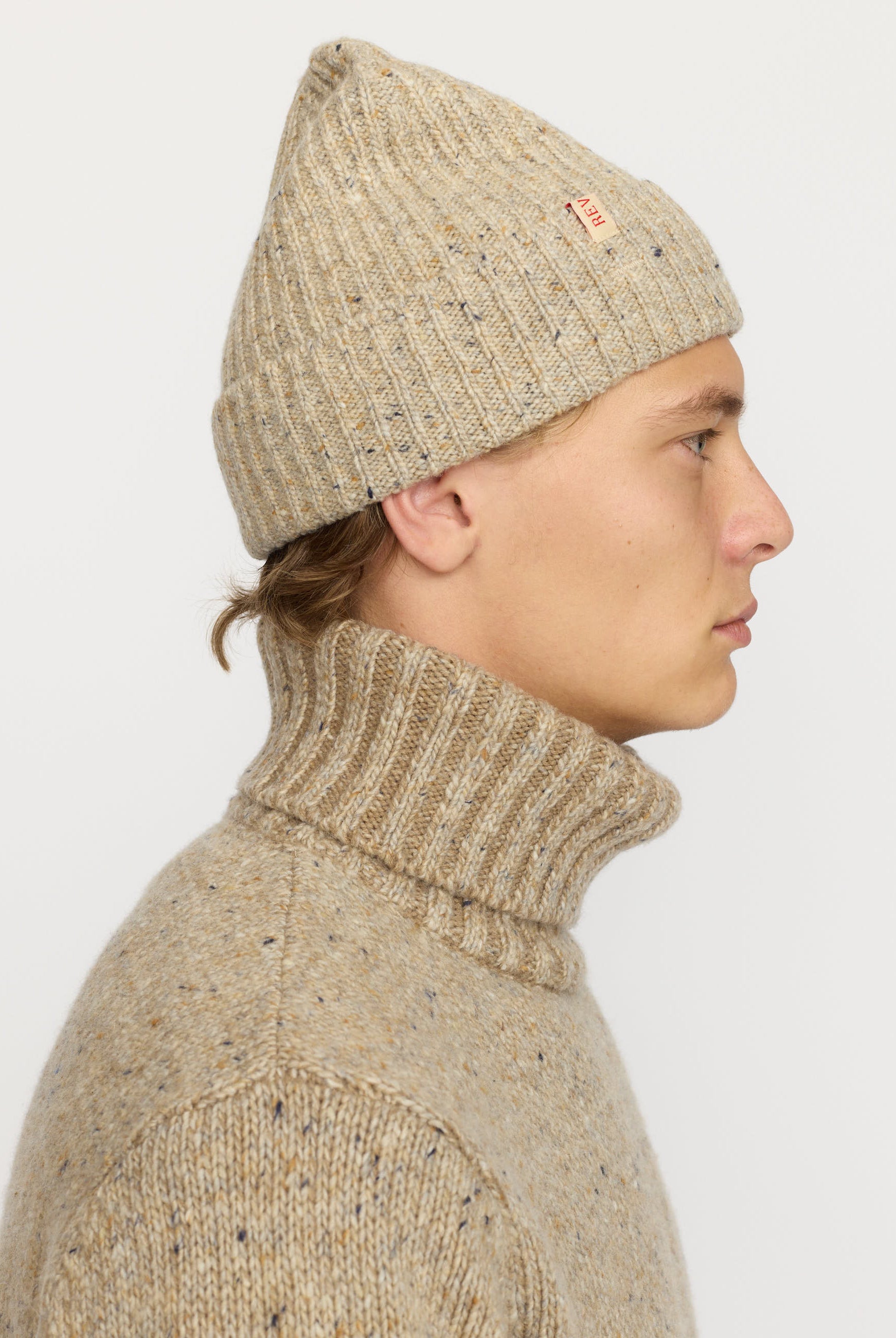 Revolution Beanie Melange Headwear Offwhite