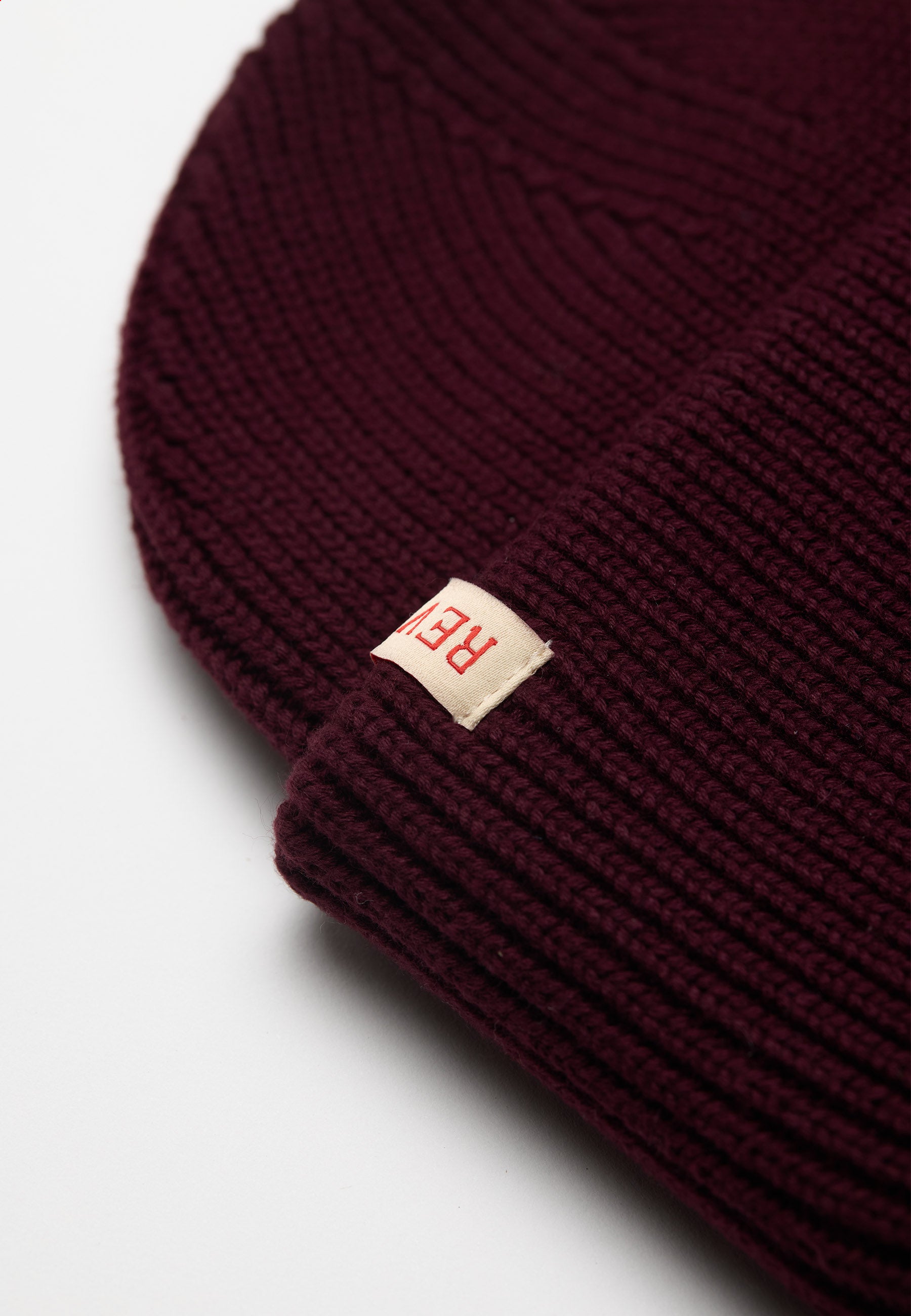 Revolution Big Fold Up Beanie Headwear Burgundy