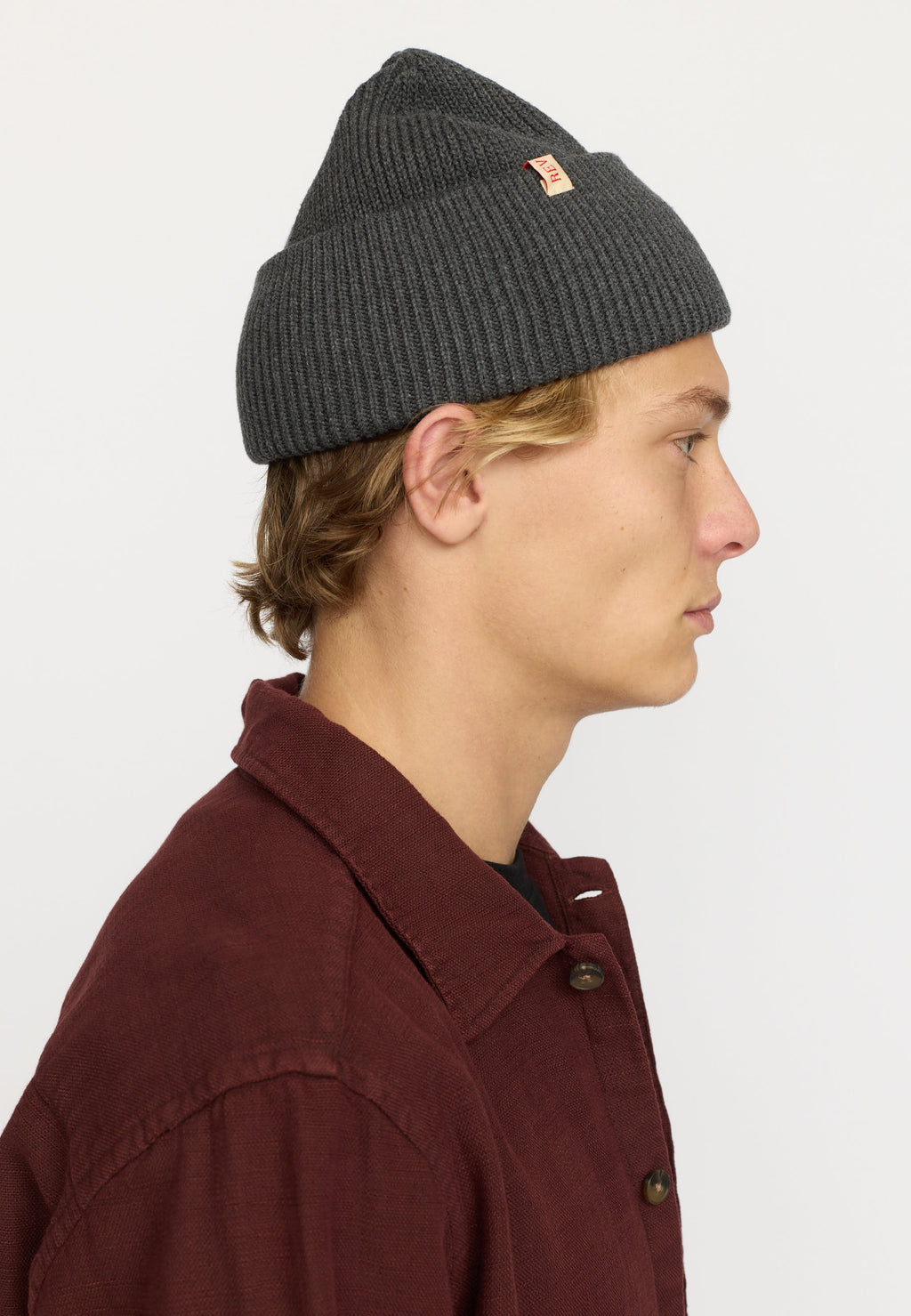 Revolution Big Fold Up Beanie Headwear Darkgrey-melange