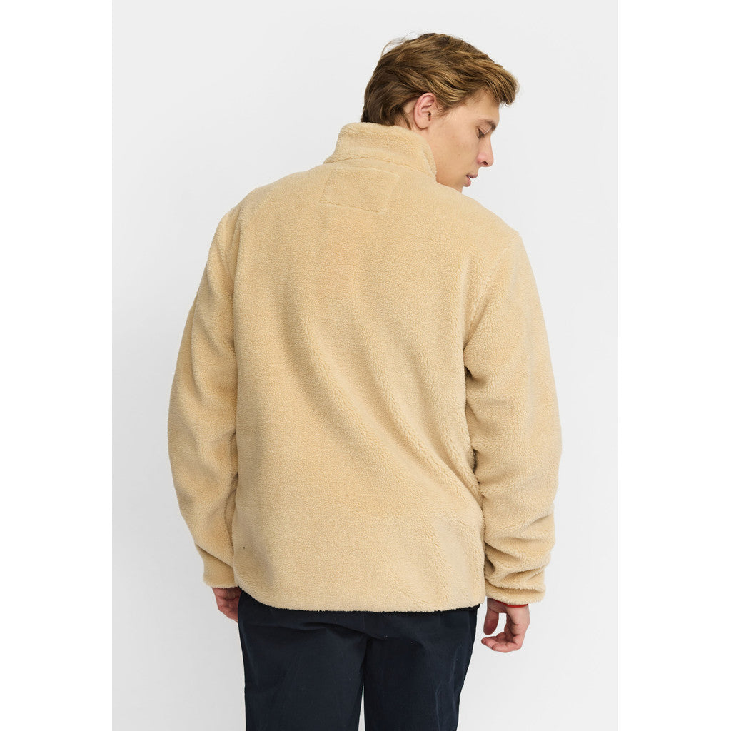 Revolution Blocked Teddy Jacket Fleece Offwhite