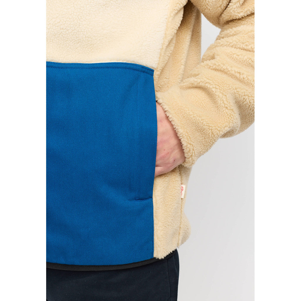 Revolution Blocked Teddy Jacket Fleece Offwhite
