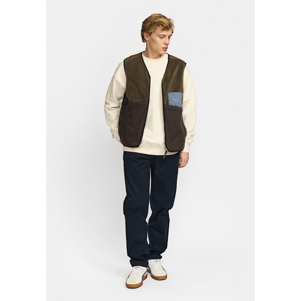 Revolution Blocked Teddy Vest Fleece Darkgrey