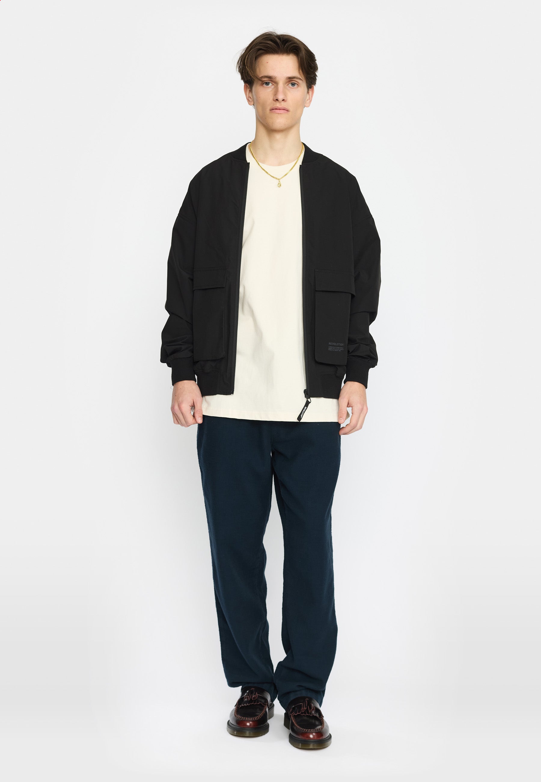 Revolution Bomber Jacket Lightweight Outerwear Black