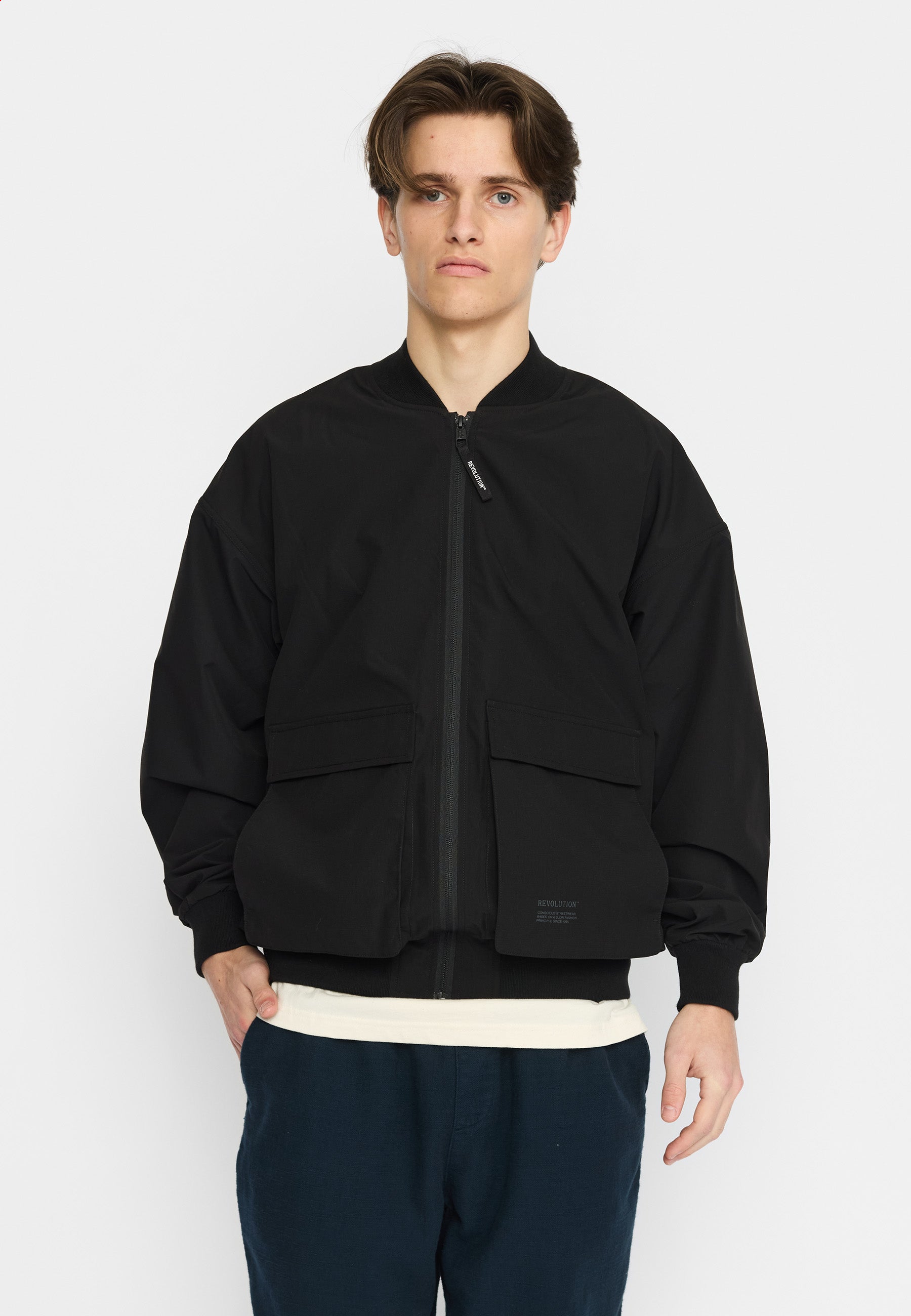 Revolution Bomber Jacket Lightweight Outerwear Black