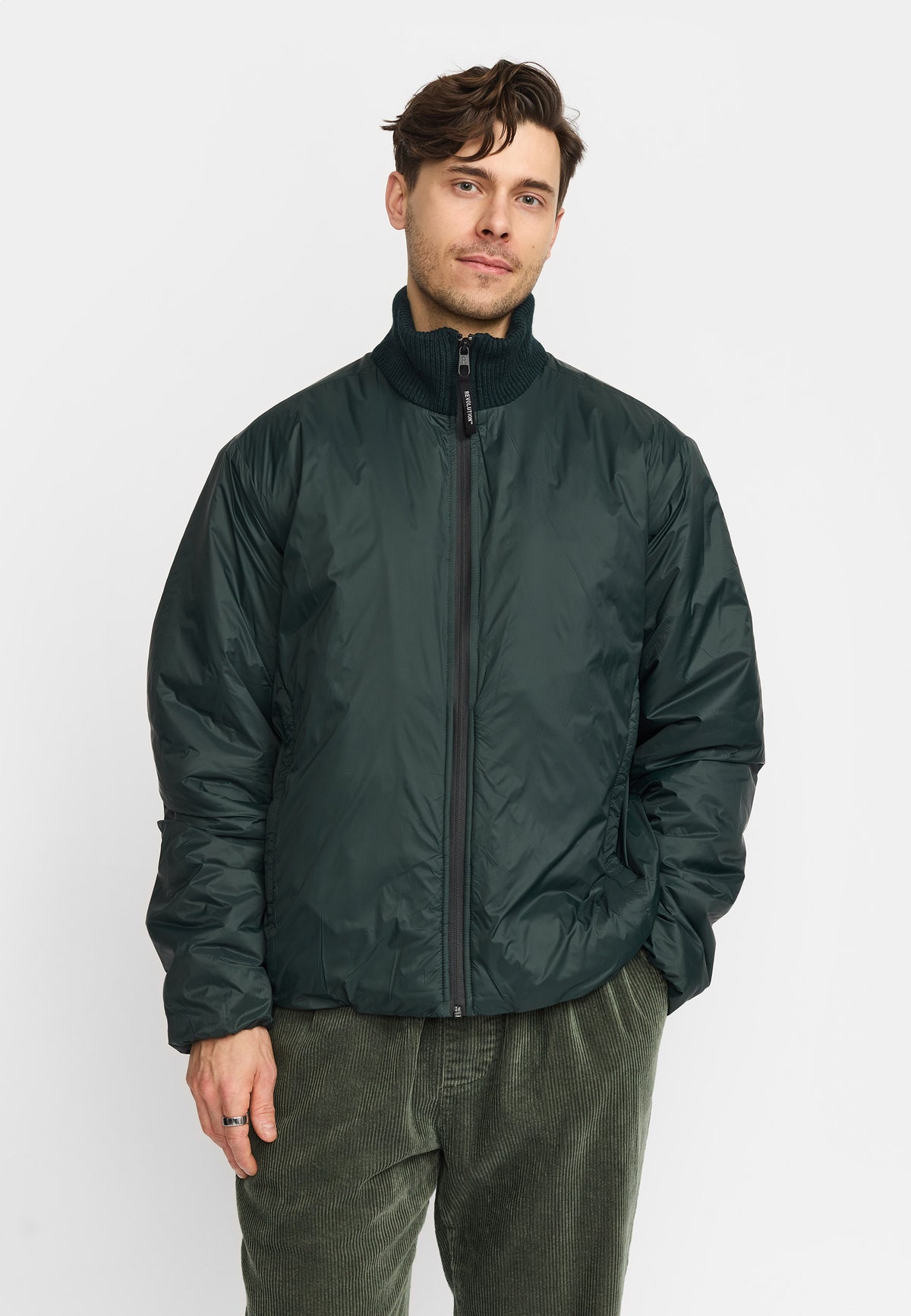 Revolution Bomber Jacket Winter Outerwear Darkgreen