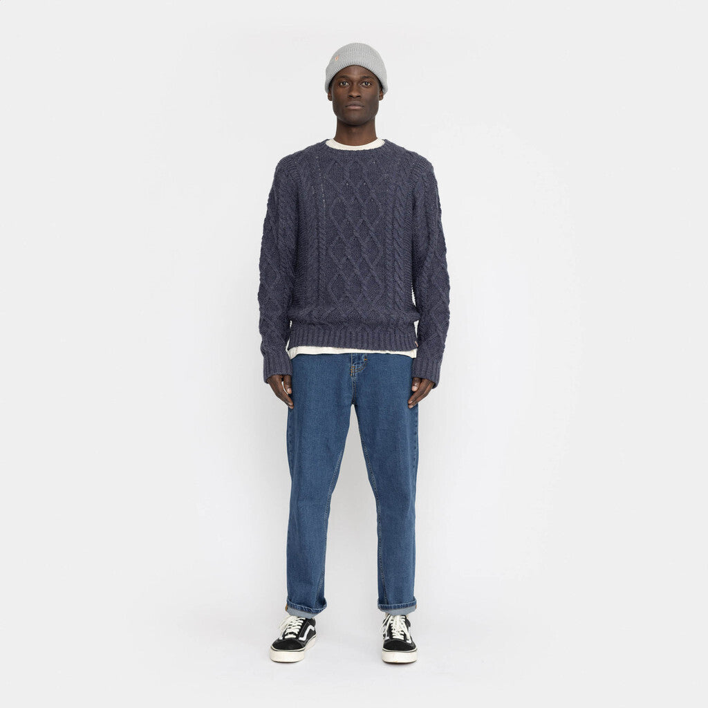 Revolution Cable knit sweather Knitwear Navy