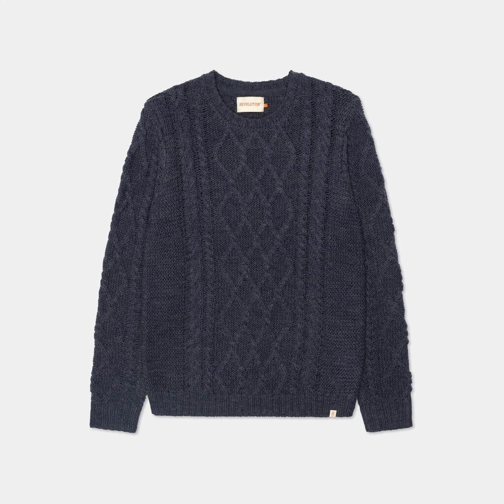 Revolution Cable knit sweather Knitwear Navy