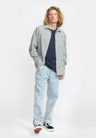 Revolution Casual Overshirt Long-sleeve Shirts Blue