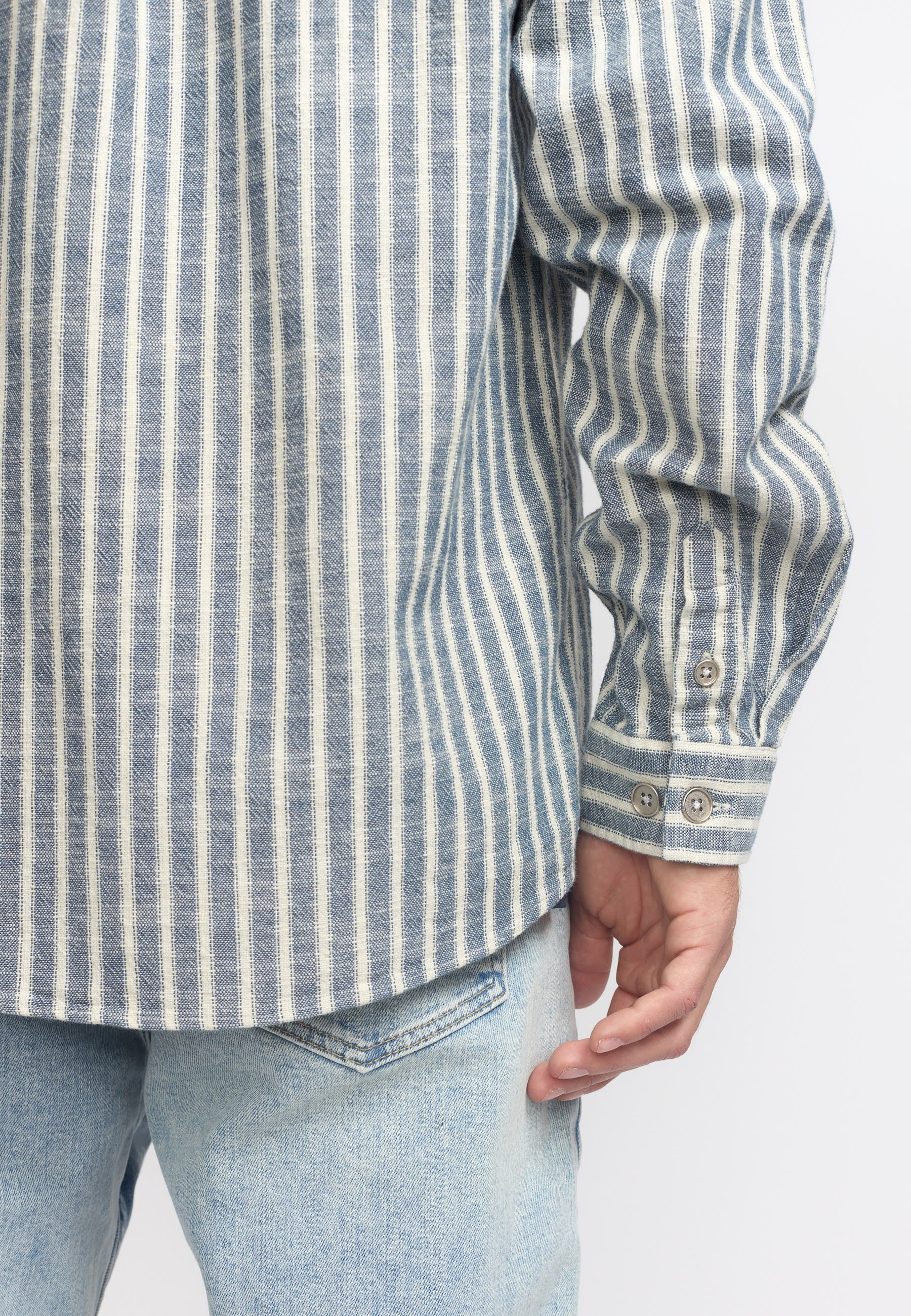 Revolution Casual Overshirt Long-sleeve Shirts Blue