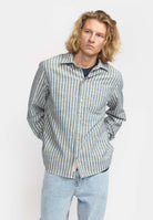 Revolution Casual Overshirt Long-sleeve Shirts Blue