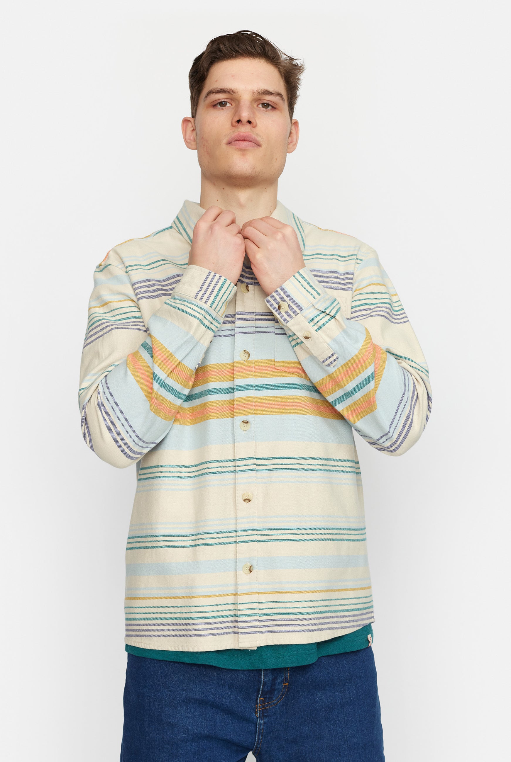 Revolution Casual Overshirt Overshirts Offwhite