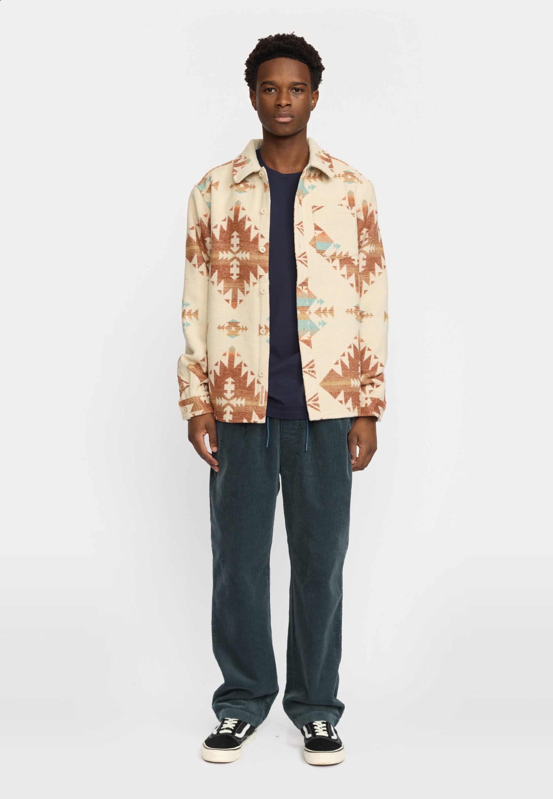 Revolution Casual Overshirt Overshirts Rust