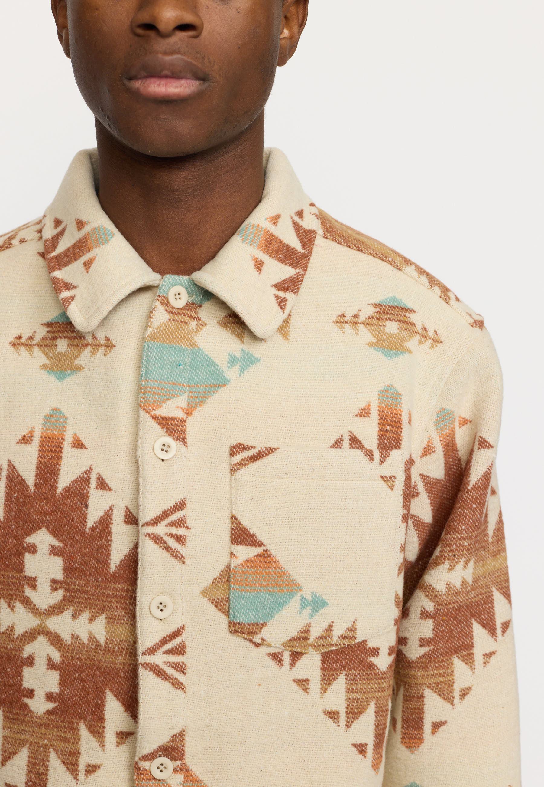 Revolution Casual Overshirt Overshirts Rust