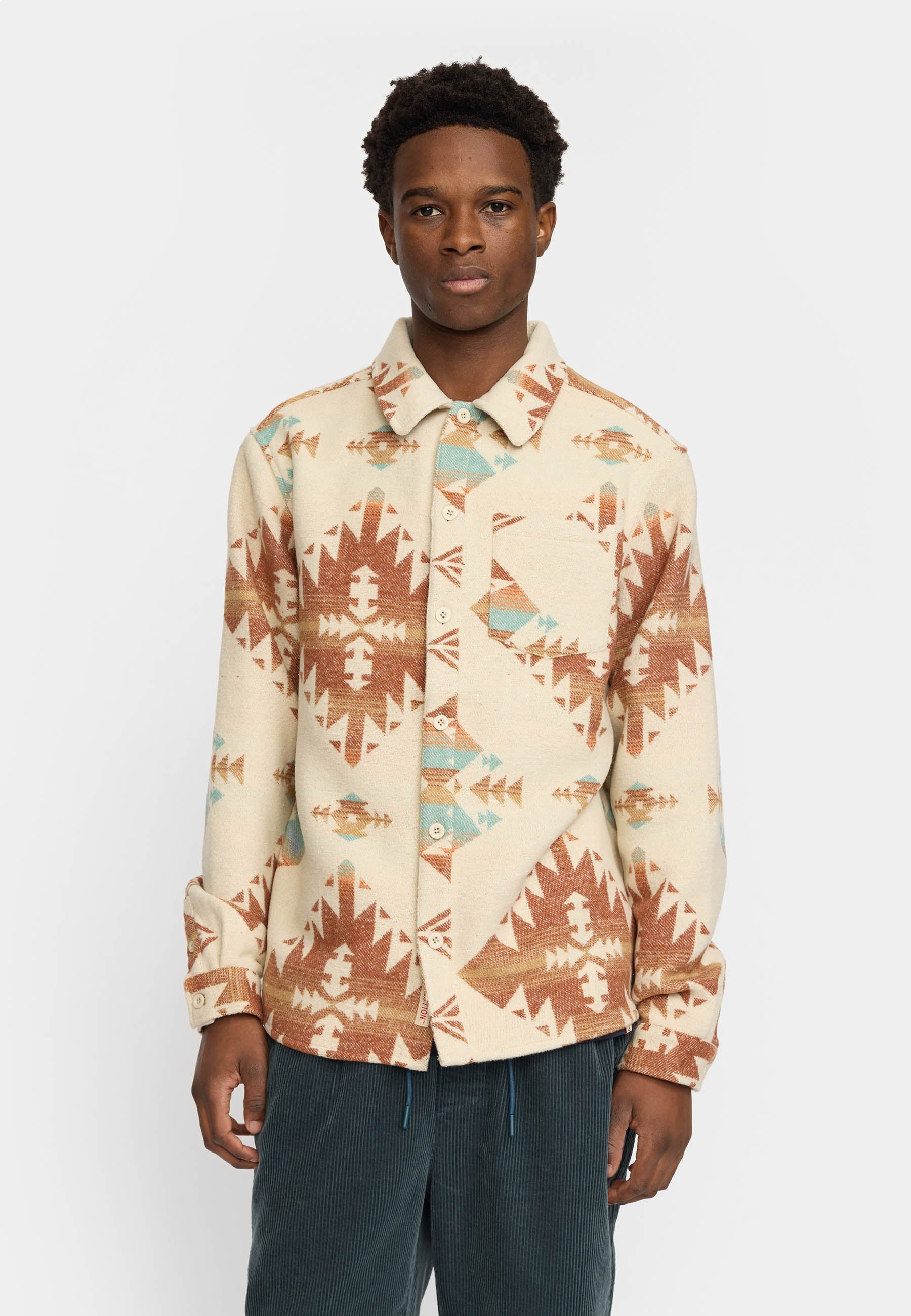 Revolution Casual Overshirt Overshirts Rust