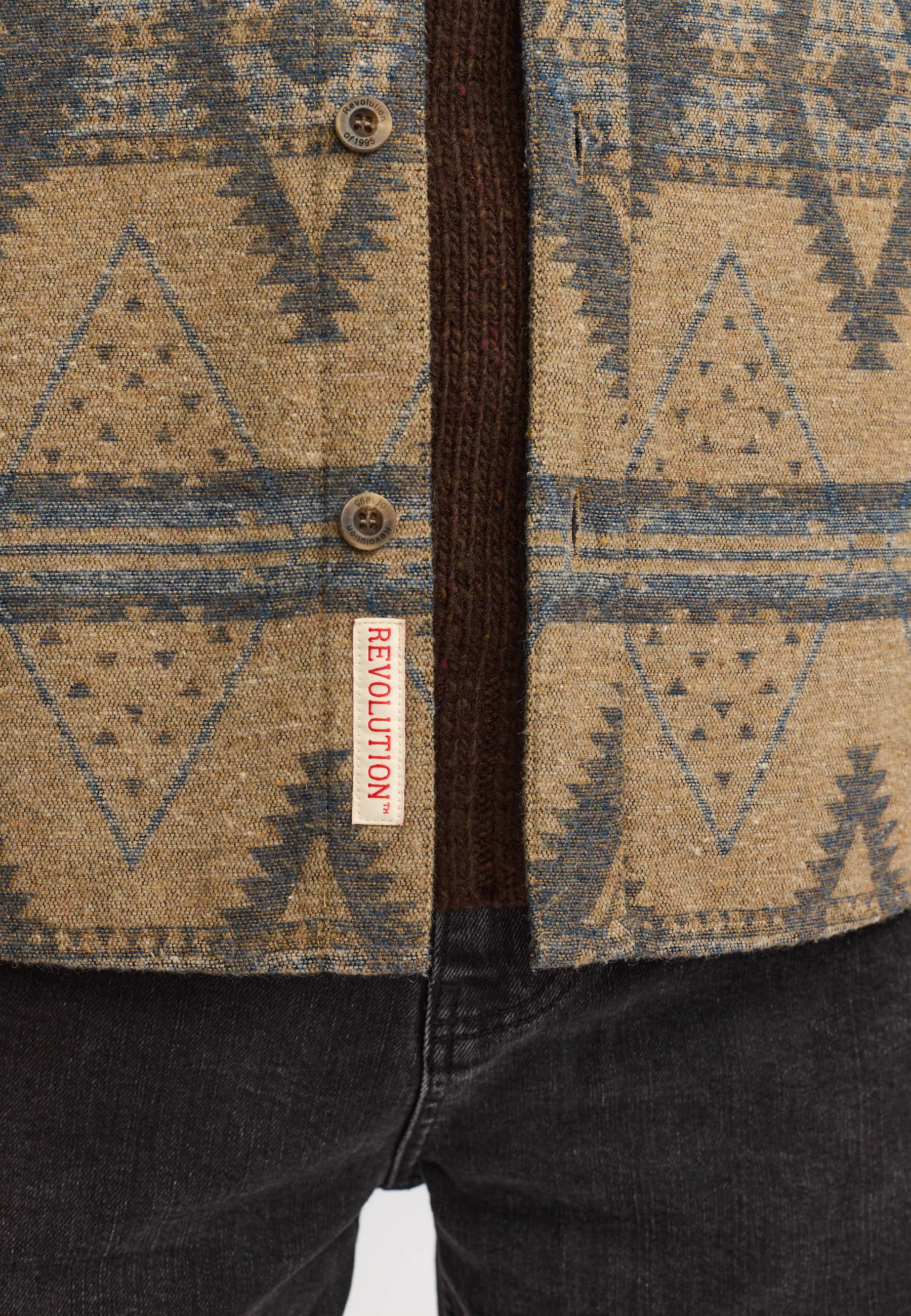 Revolution Casual Overshirt Overshirts Blue