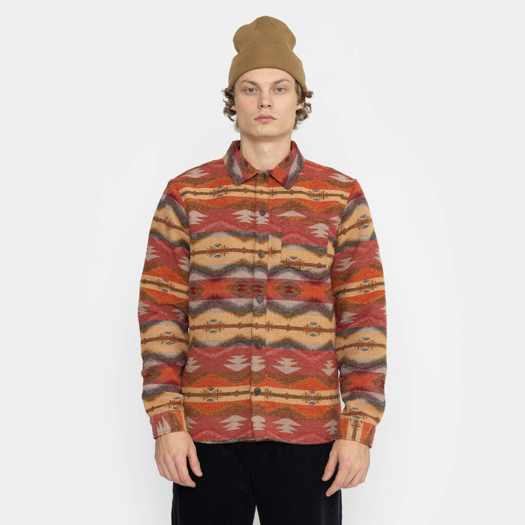 Revolution Casual Overshirt Overshirts Darkred