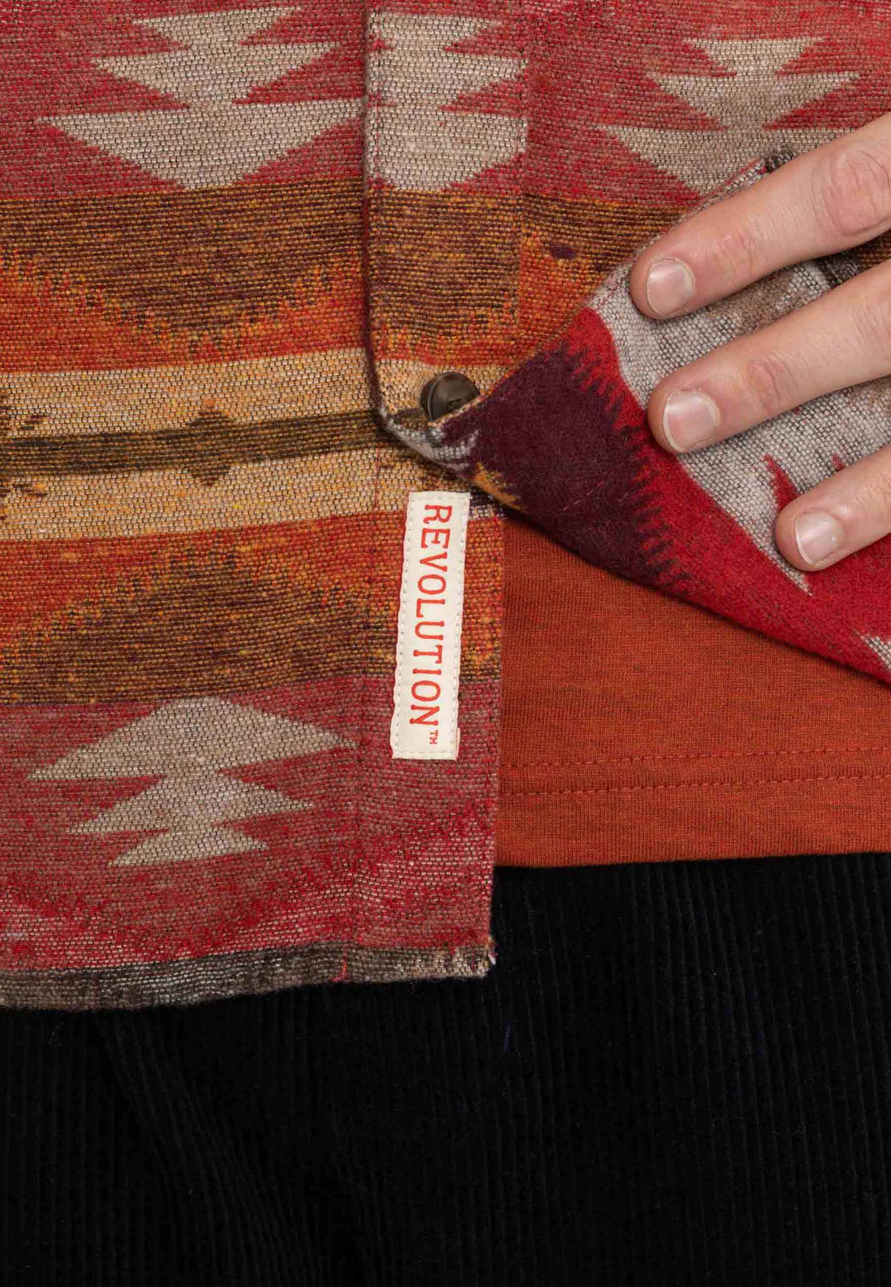 Revolution Casual Overshirt Overshirts Darkred