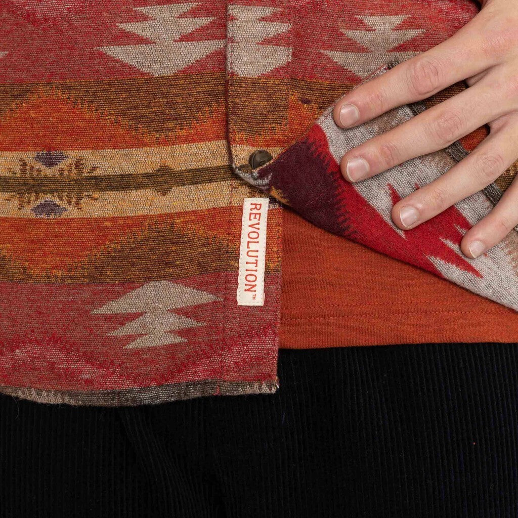 Revolution Casual Overshirt Overshirts Darkred