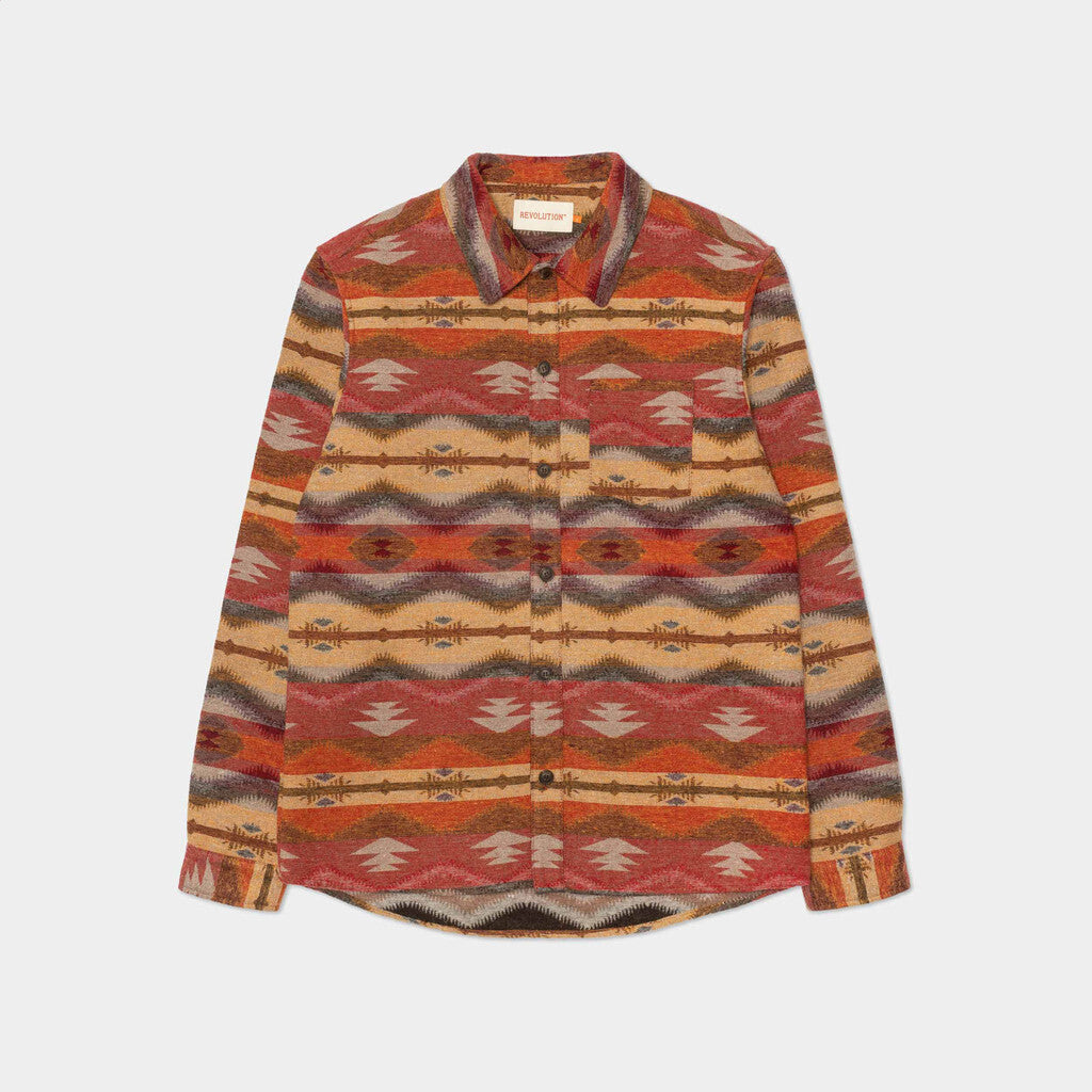 Revolution Casual Overshirt Overshirts Darkred