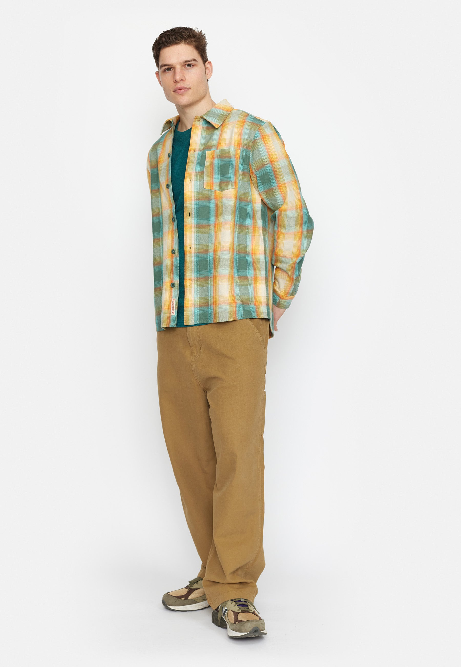 Revolution Casual Overshirt Overshirts Green