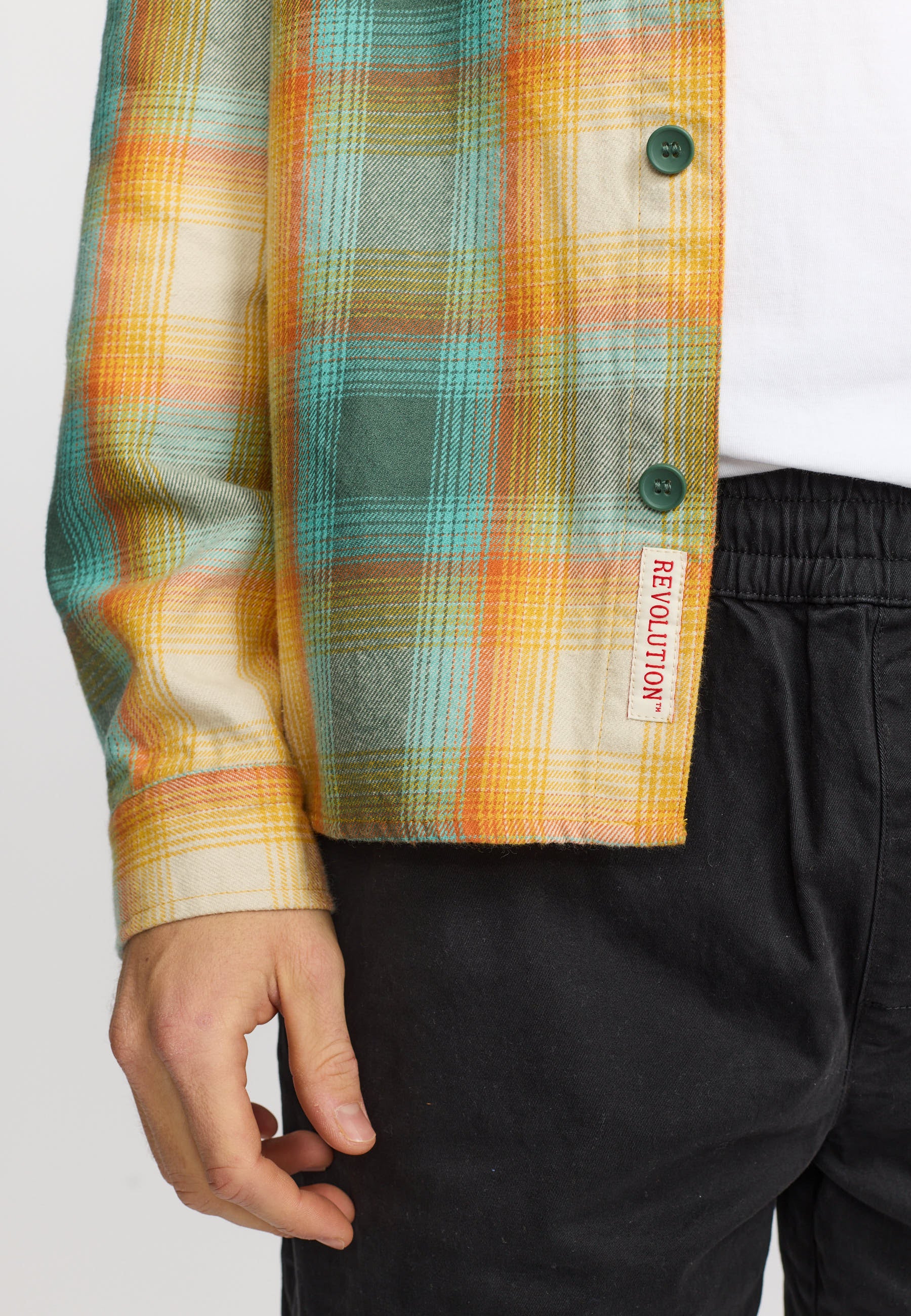 Revolution Casual Overshirt Overshirts Green