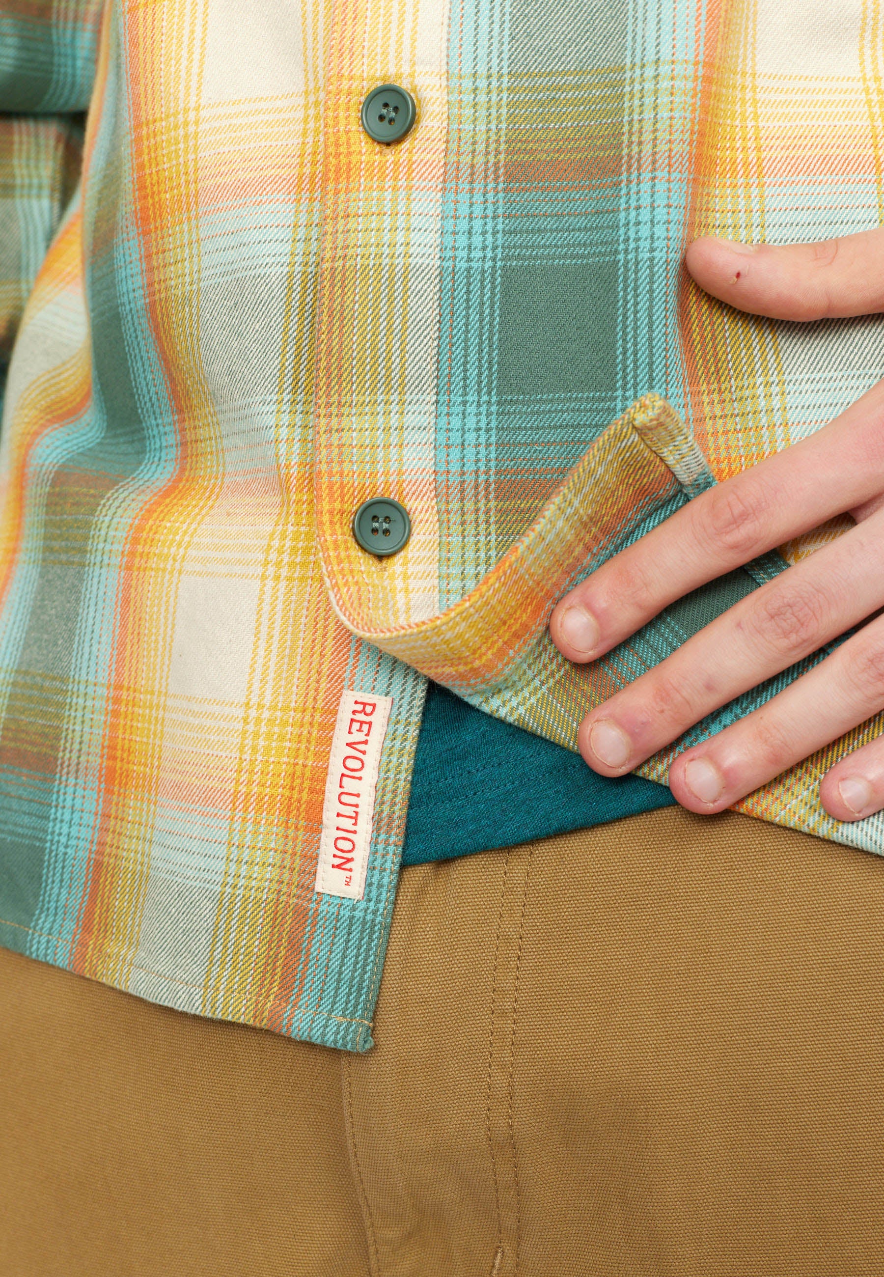 Revolution Casual Overshirt Overshirts Green