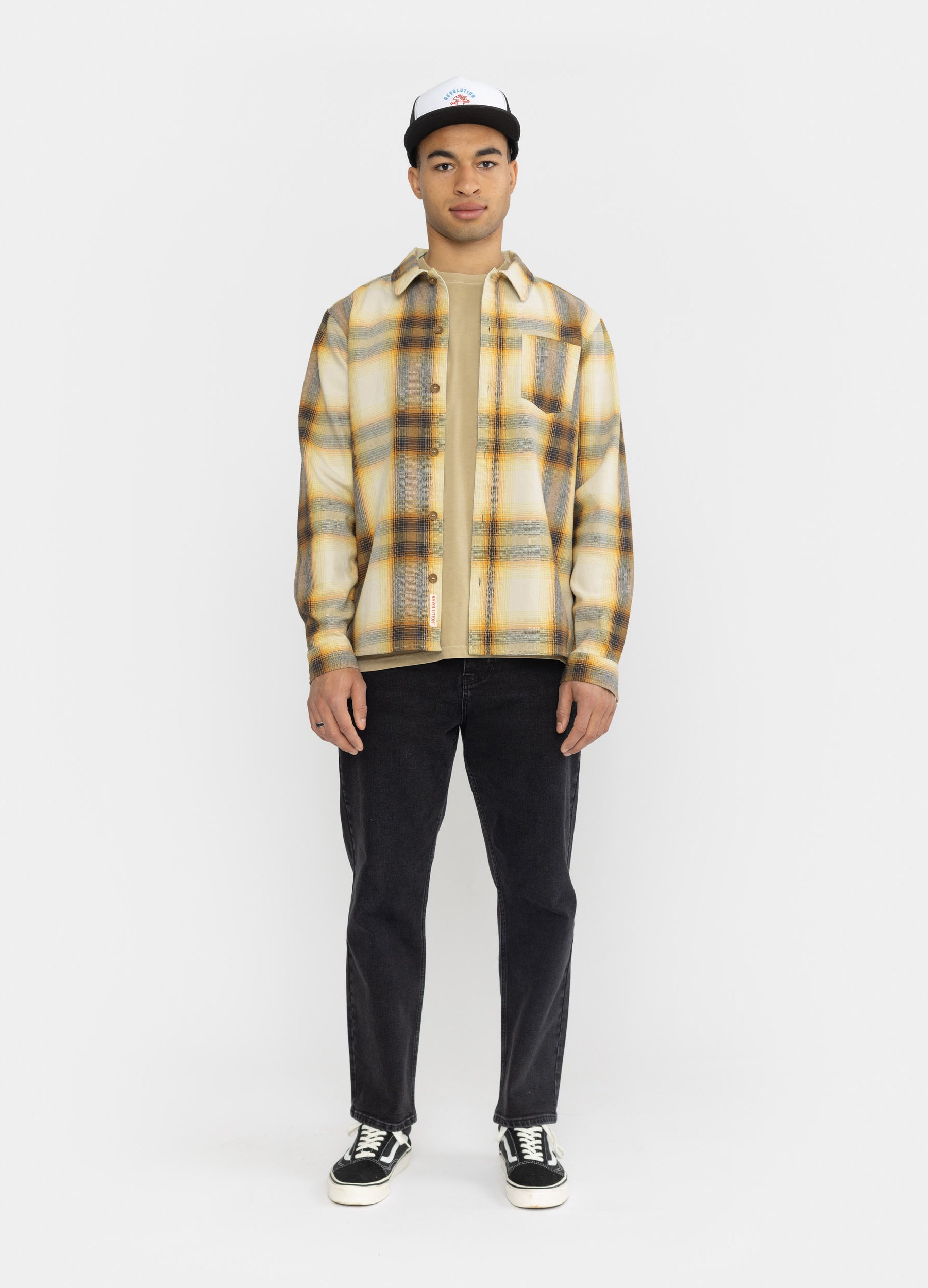 Revolution Casual Overshirt Overshirts Yellow