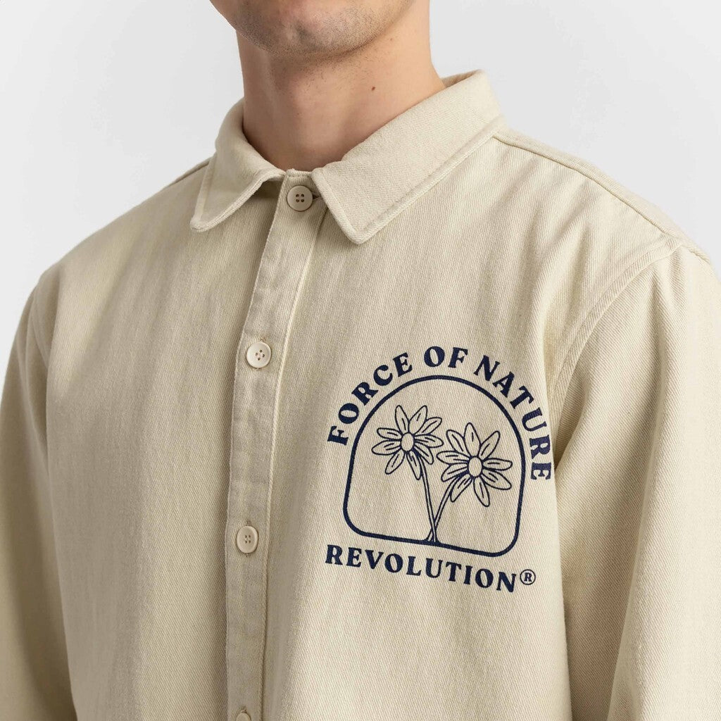 Revolution Casual Overshirt Shirts Offwhite