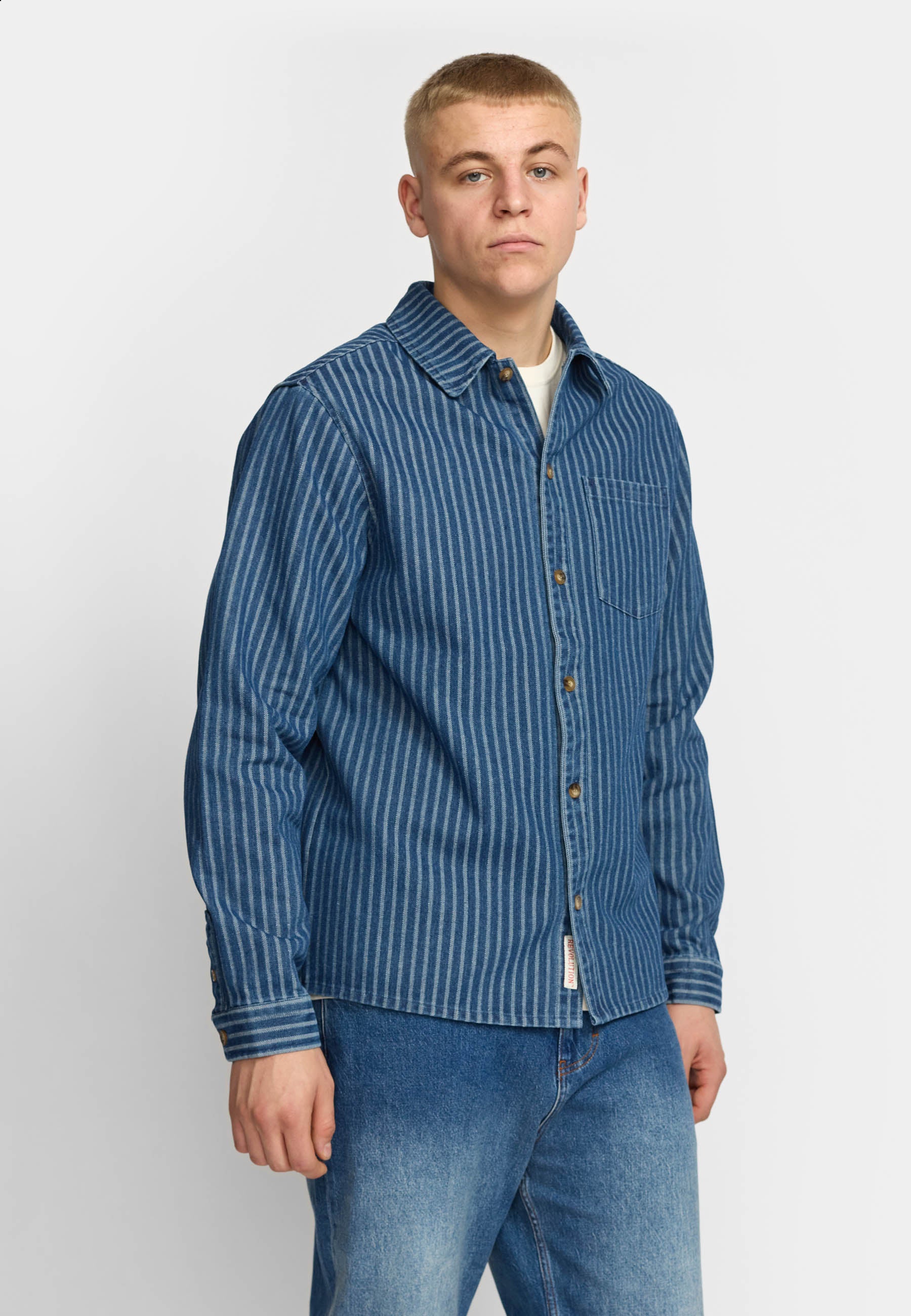 Revolution Casual Shirt Long-sleeve Shirts Blue