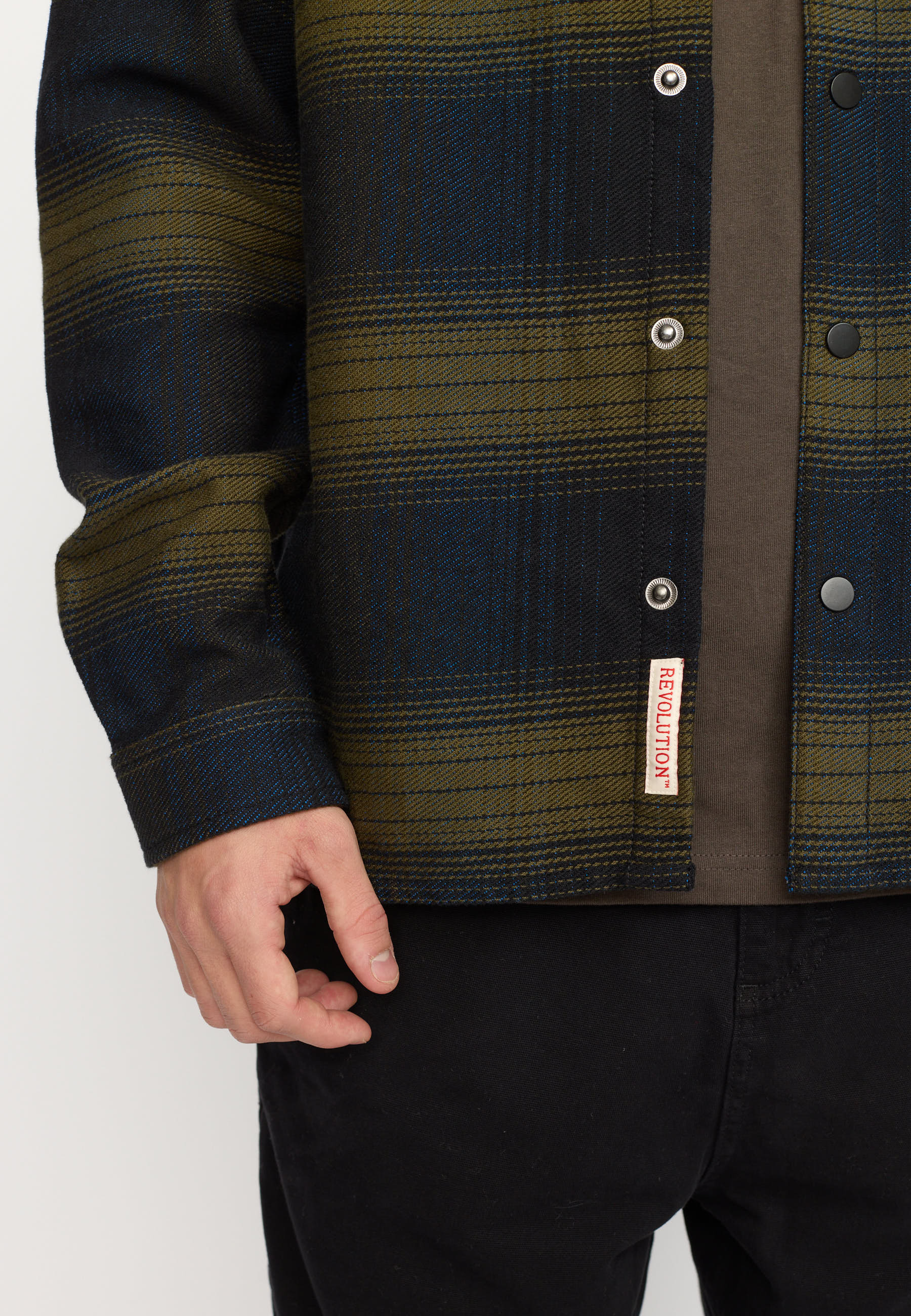 Revolution Casual Shirt Long-sleeve Shirts Army