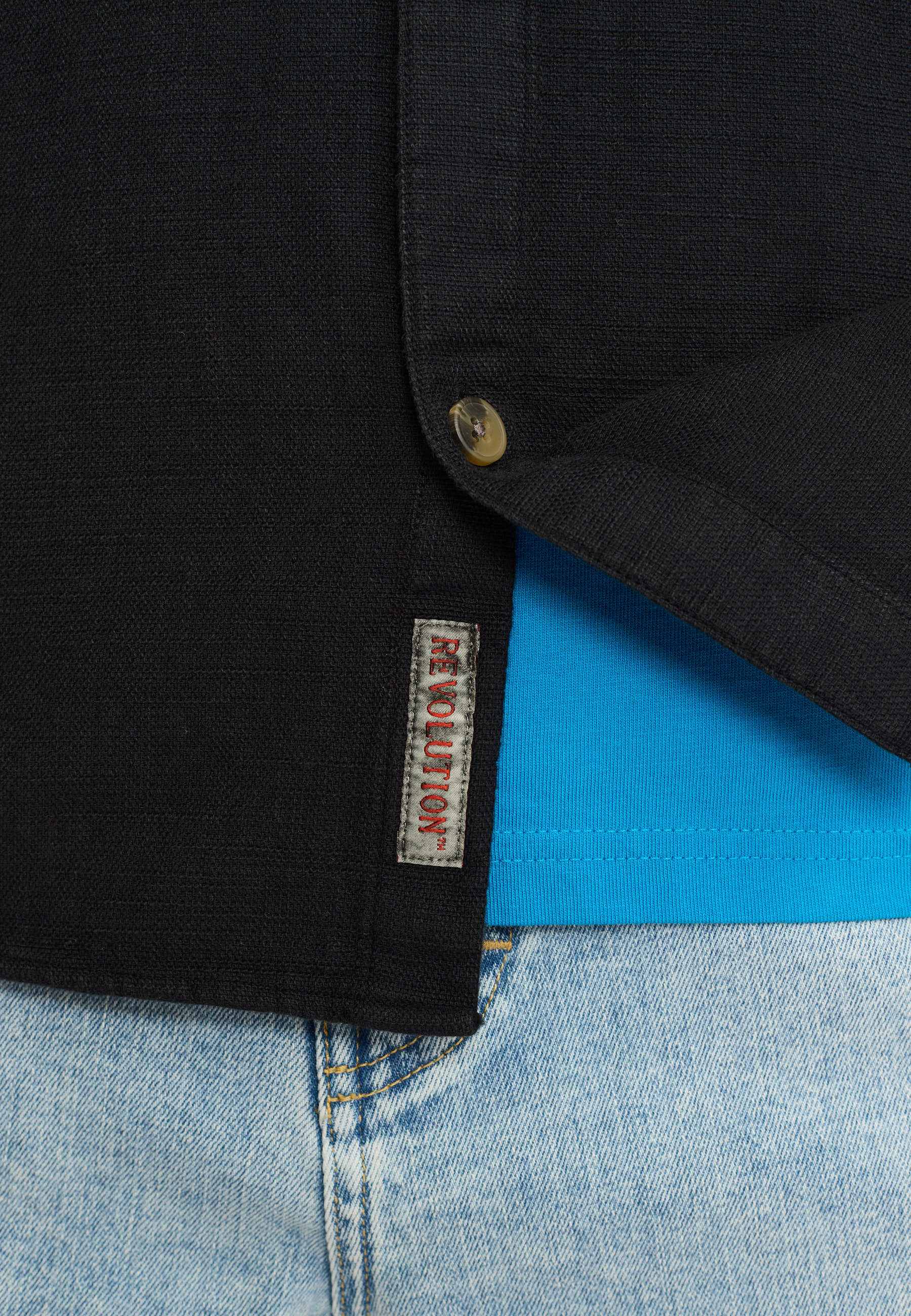 Revolution Casual Shirt Long-sleeve Shirts Black