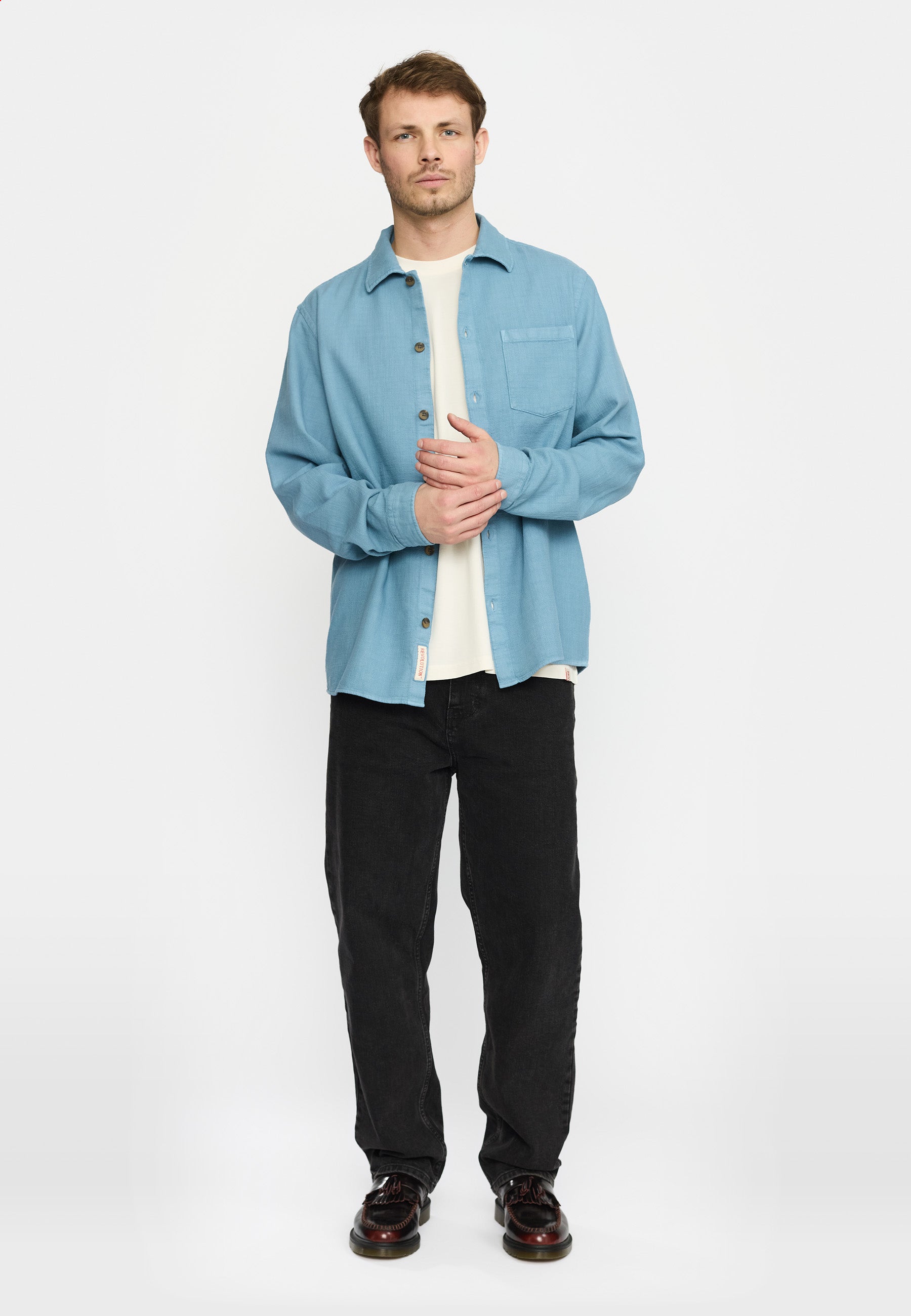 Revolution Casual Shirt Long-sleeve Shirts Blue