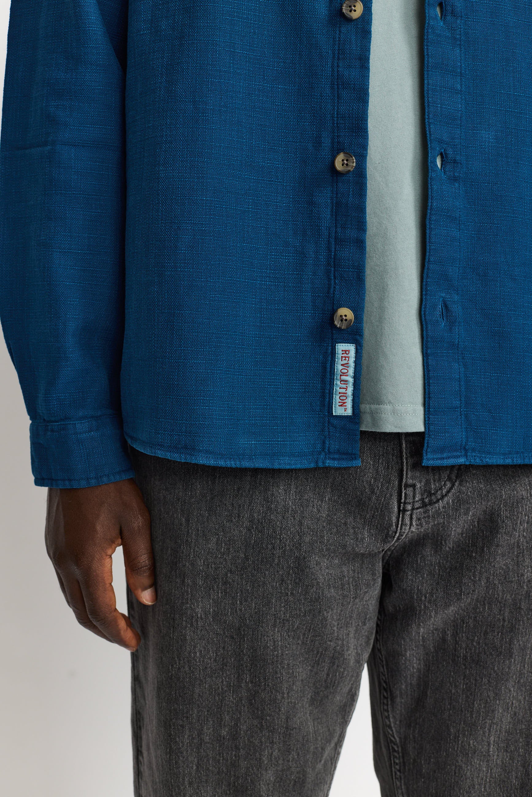 Revolution Casual Shirt Long-sleeve Shirts Darkblue
