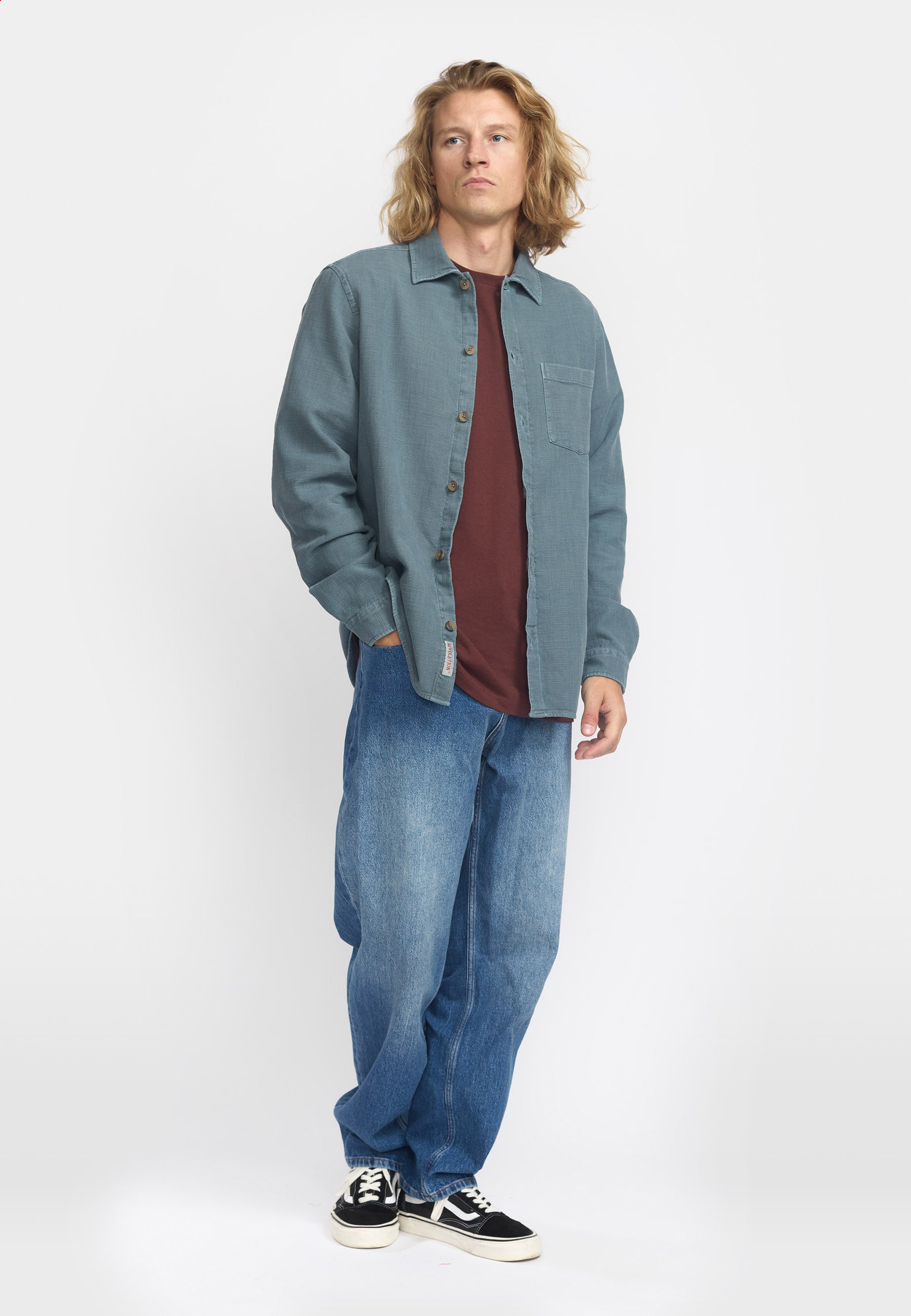 Revolution Casual Shirt Long-sleeve Shirts Dustblue
