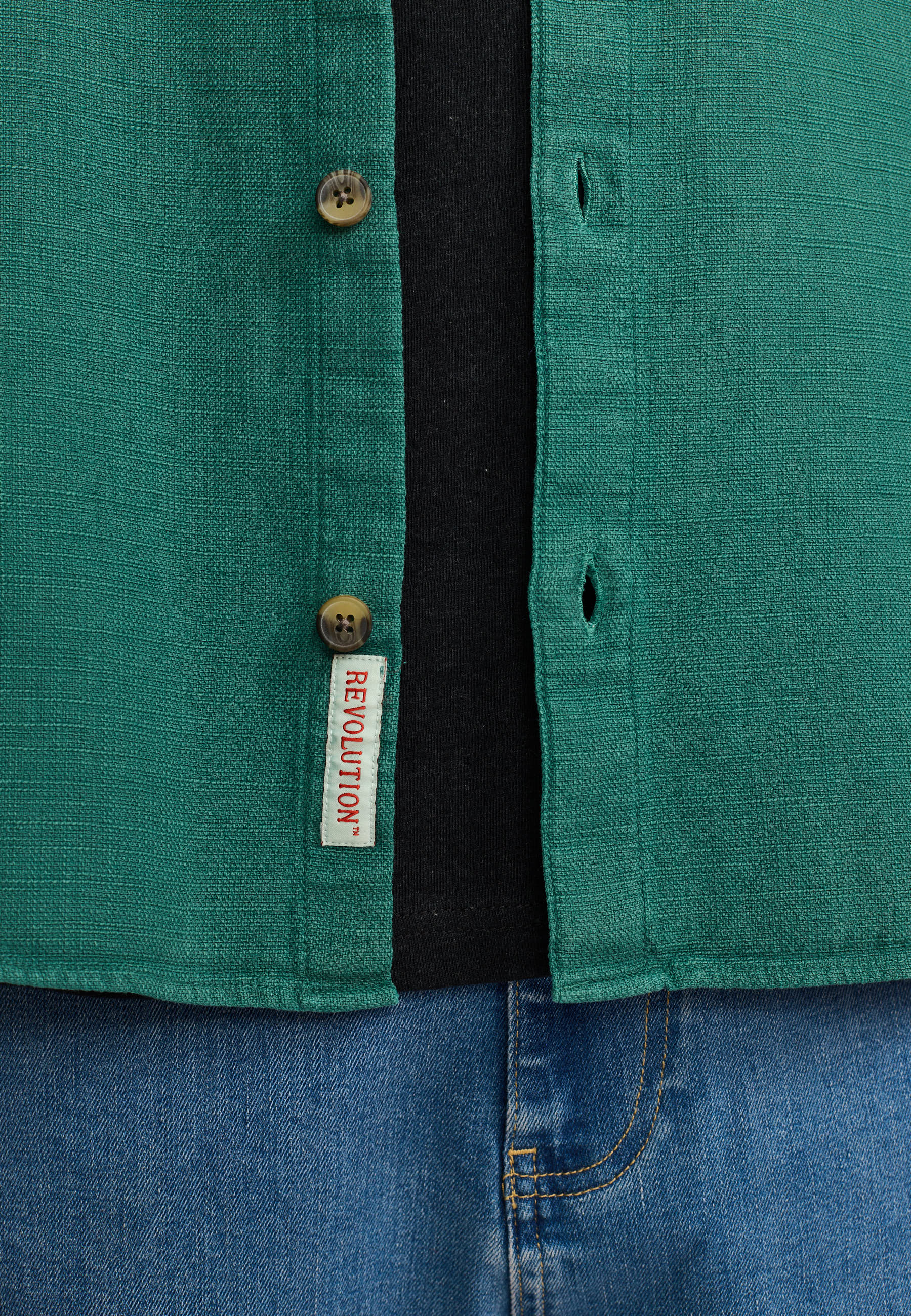 Revolution Casual Shirt Long-sleeve Shirts Green