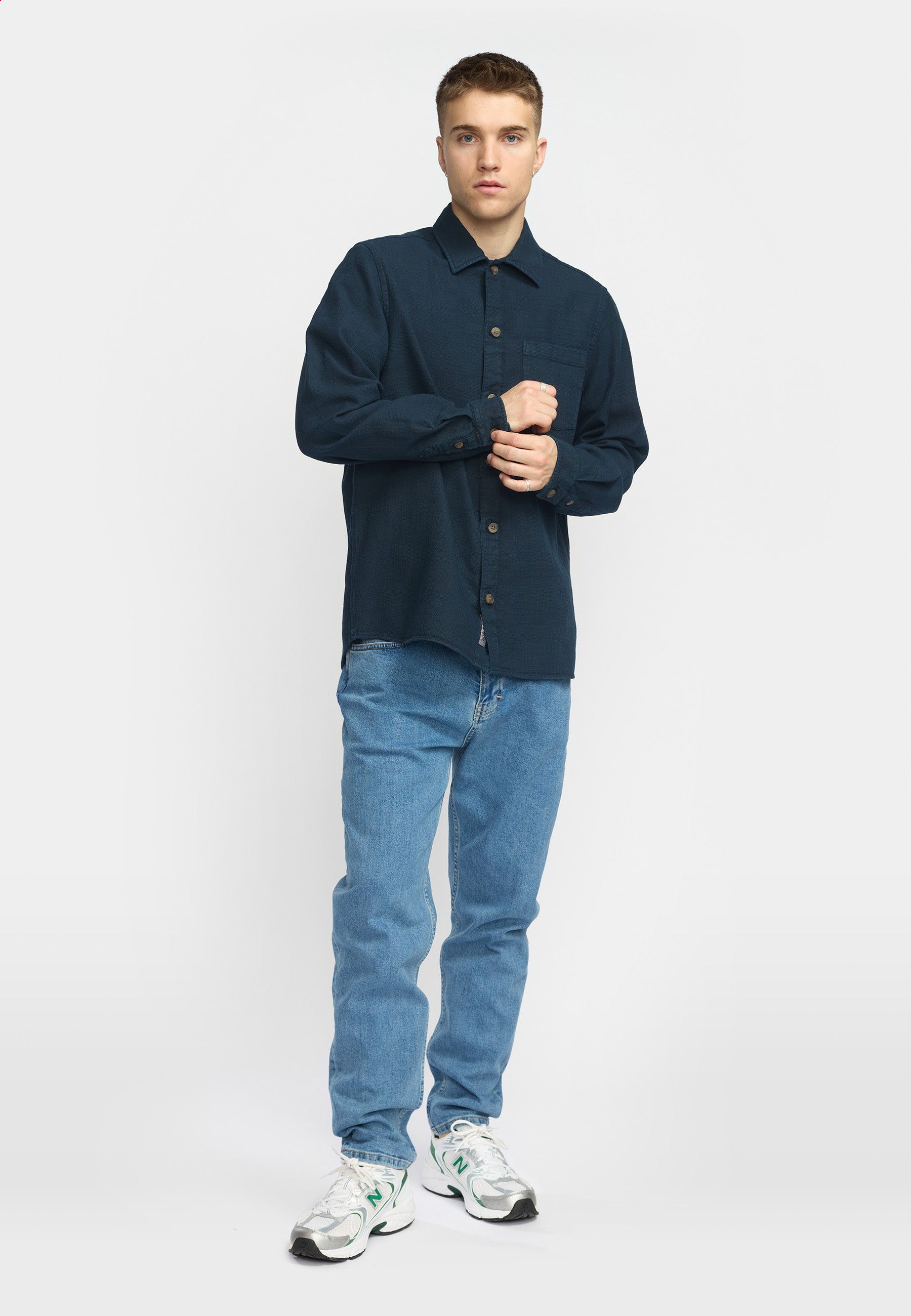 Revolution Casual Shirt Long-sleeve Shirts Navy