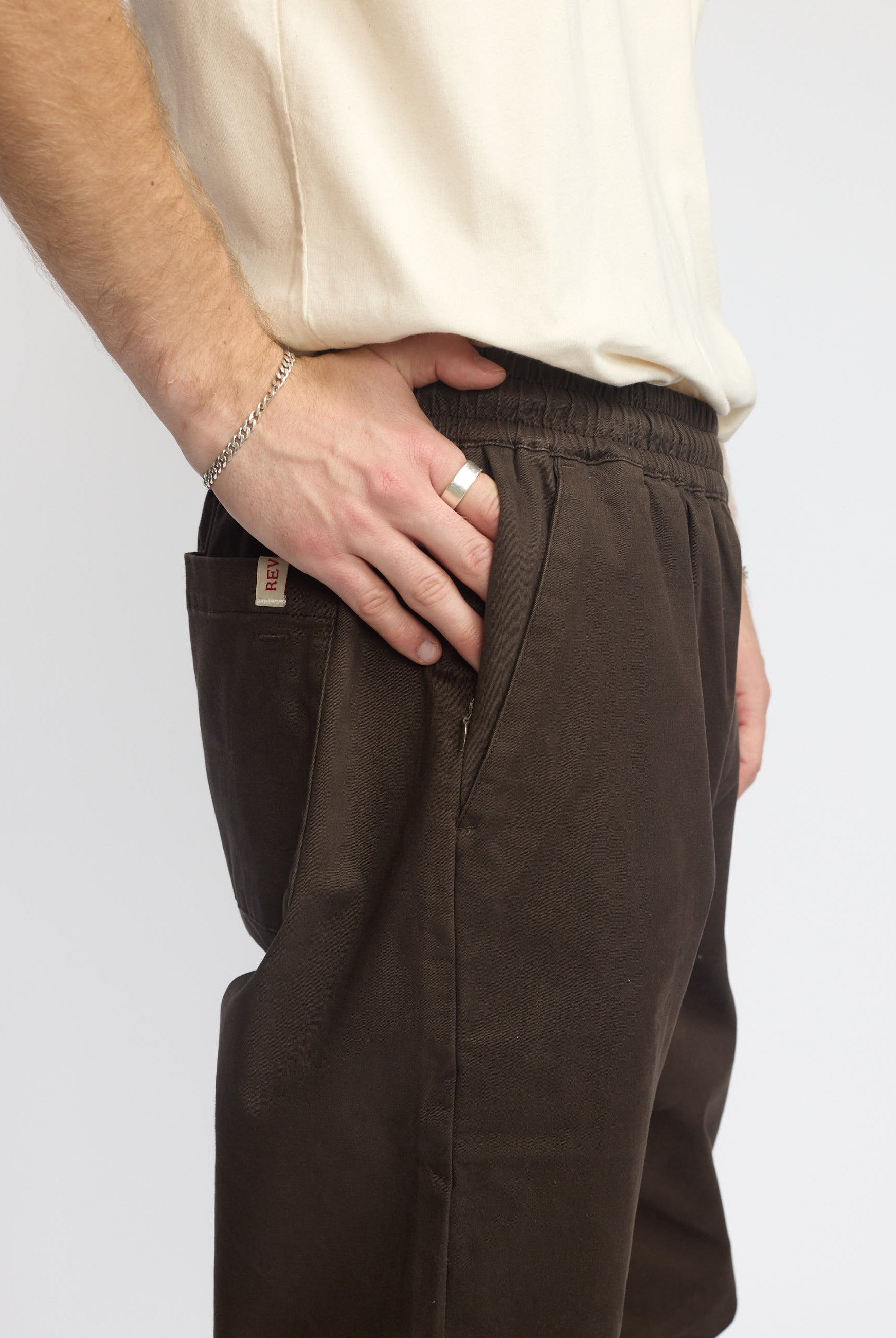 Revolution Casual Trousers Trousers Darkbrown