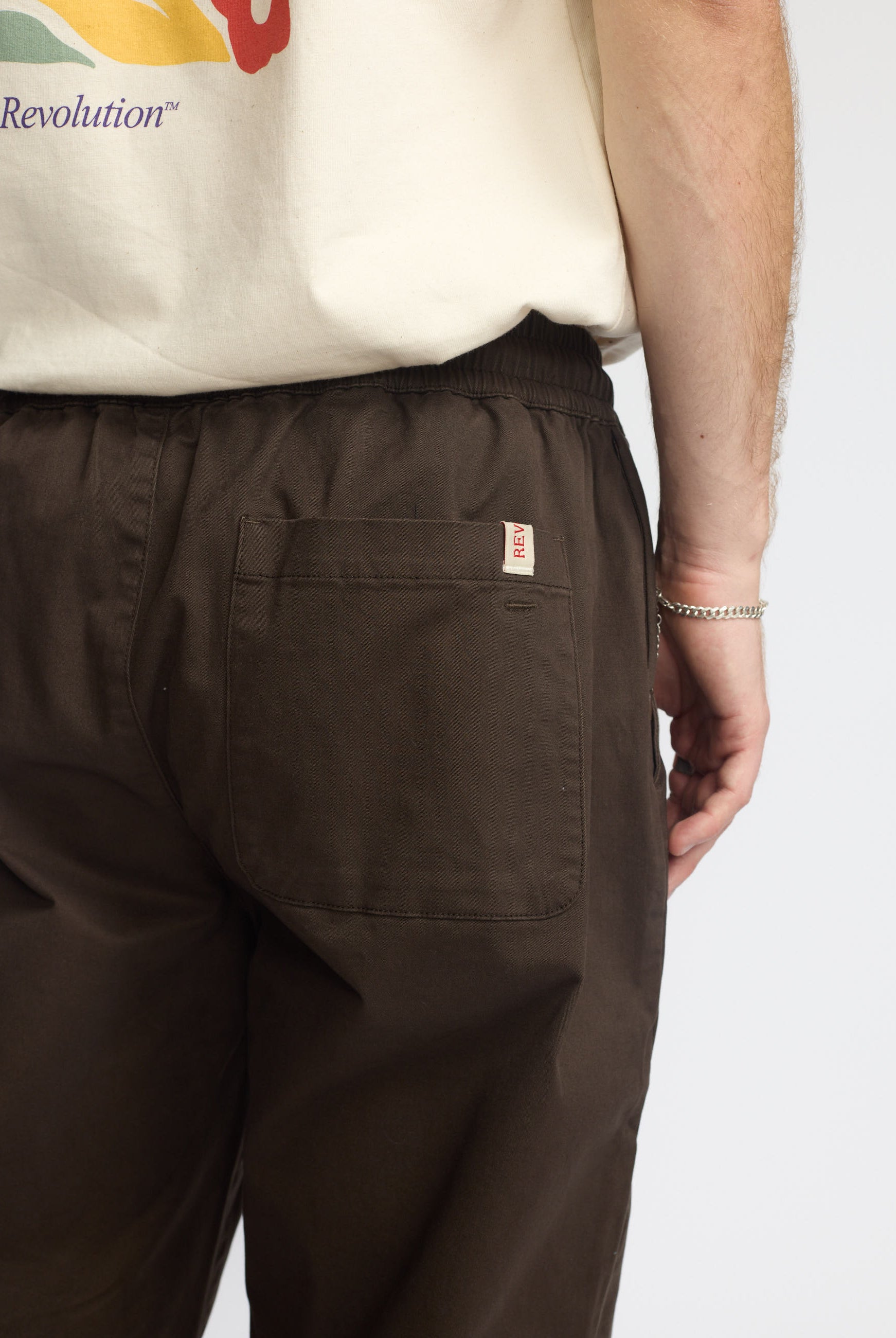 Revolution Casual Trousers Trousers Darkbrown