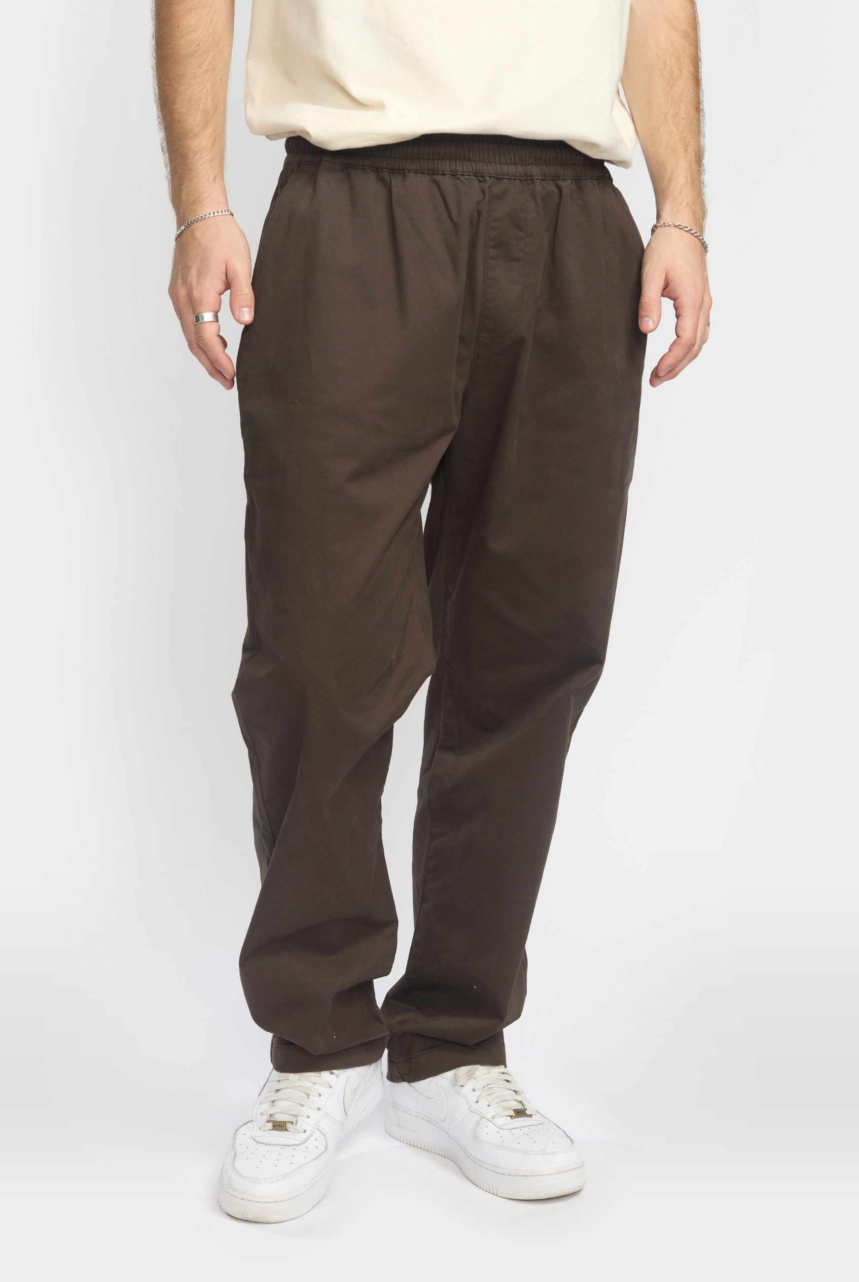 Revolution Casual Trousers Trousers Darkbrown