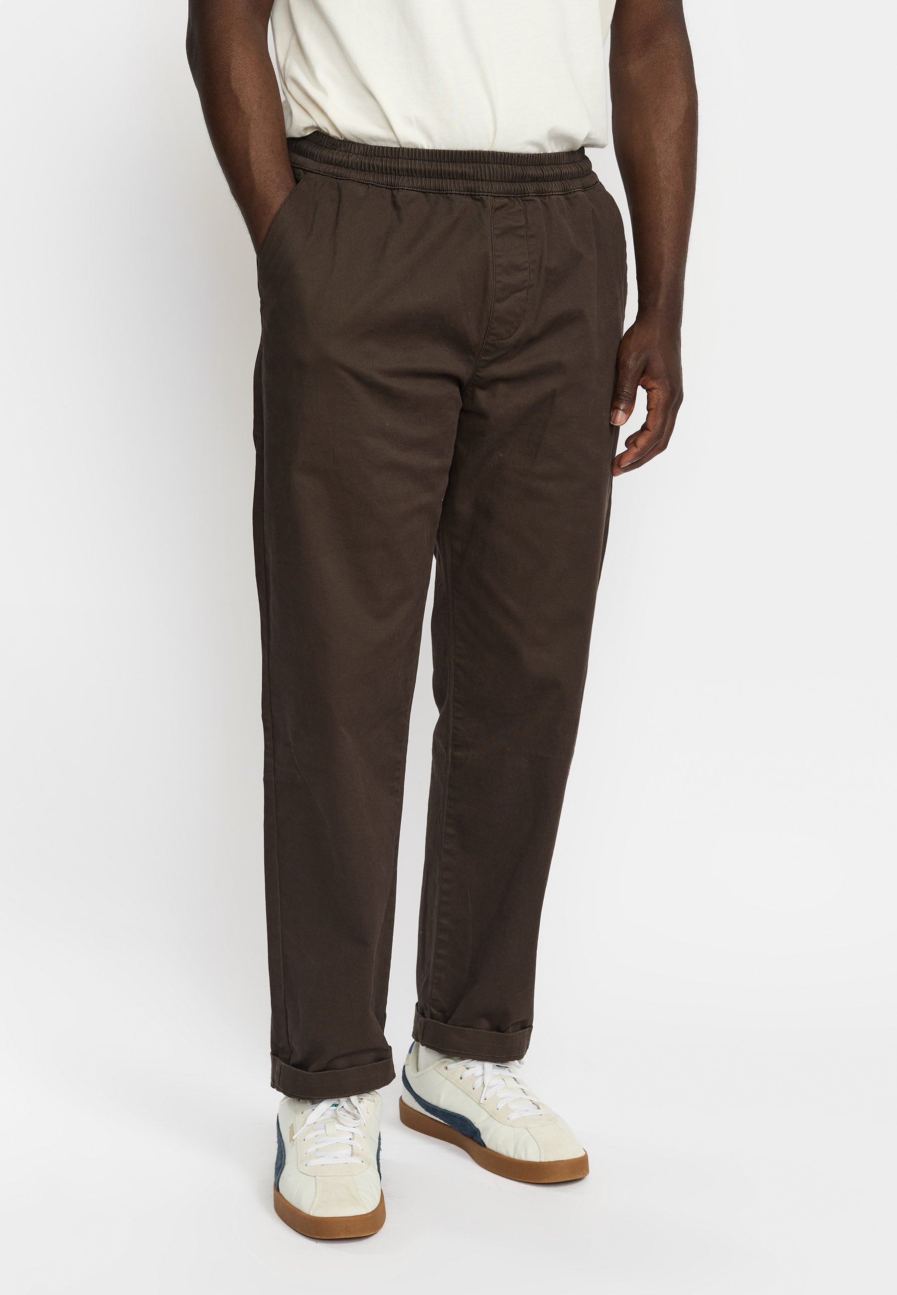 Revolution Casual Trousers Trousers Darkbrown