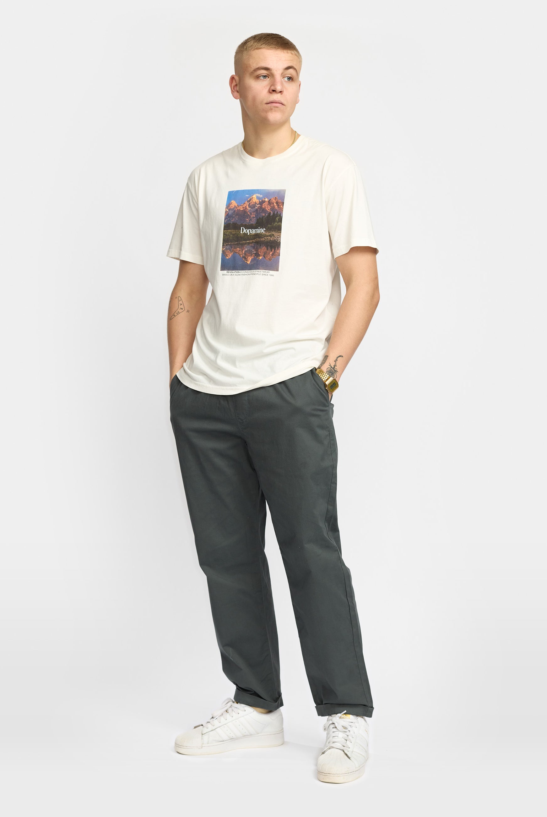Revolution Casual Trousers Trousers Darkgrey