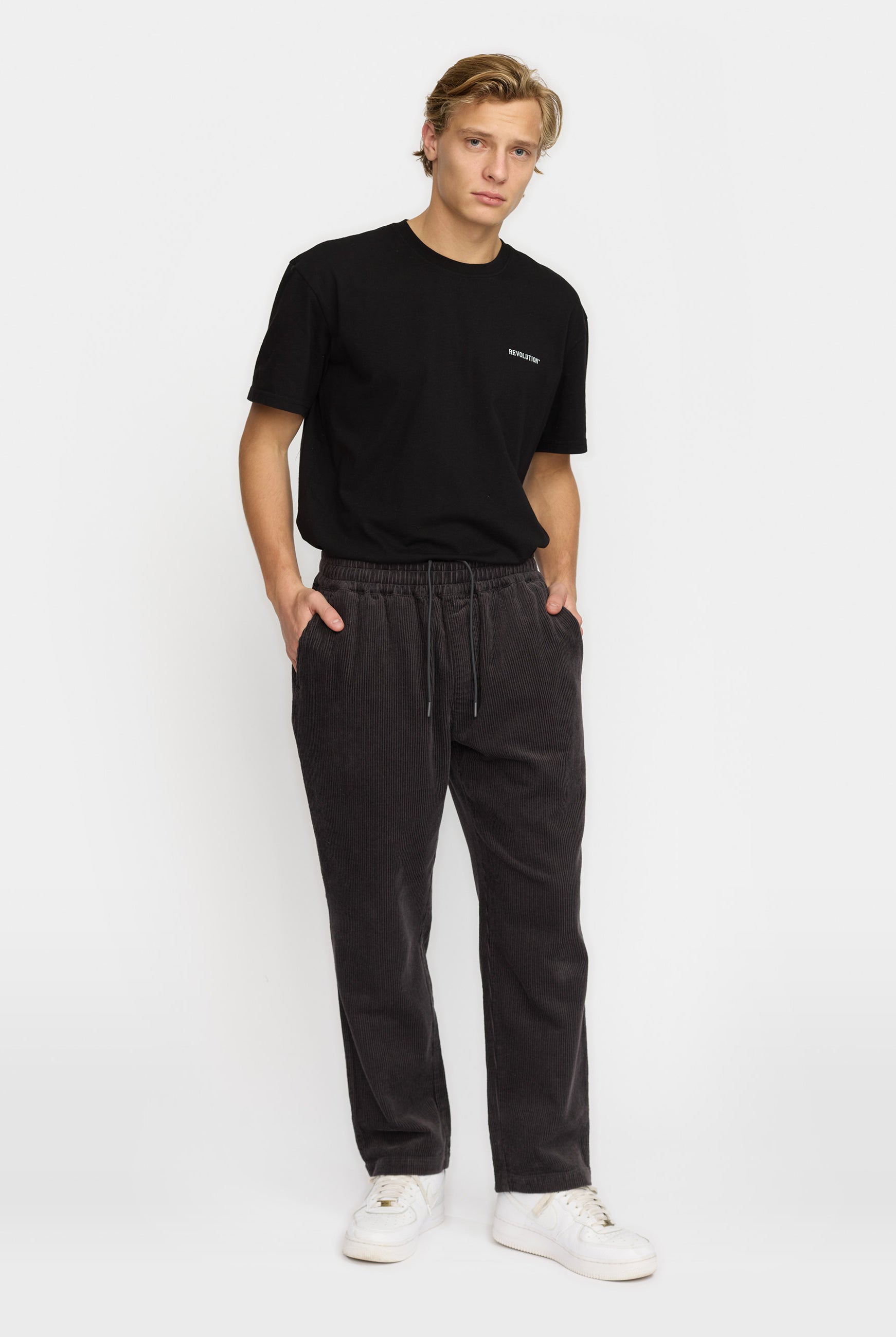 Revolution Casual Trousers Trousers Darkgrey