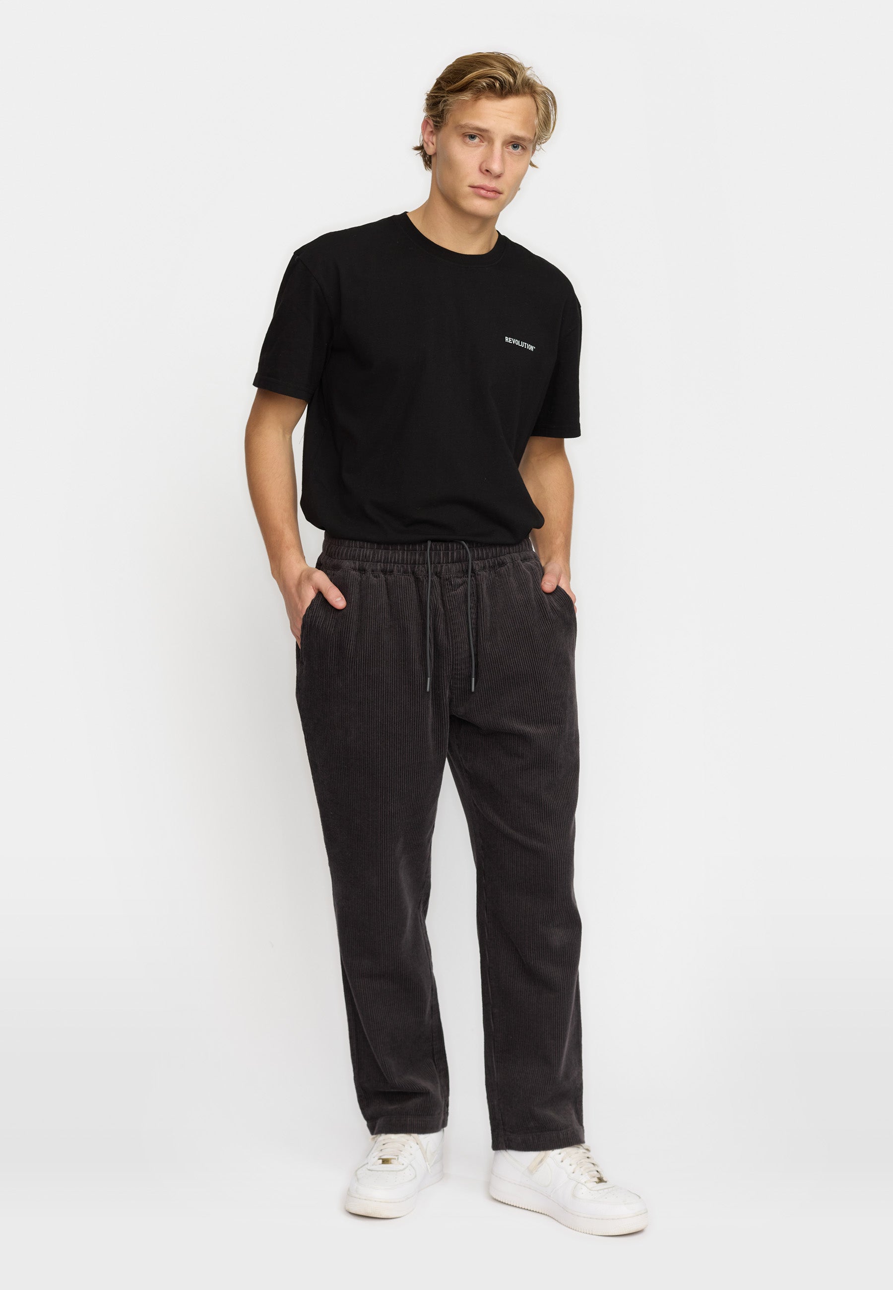 Revolution Casual Trousers Trousers Darkgrey