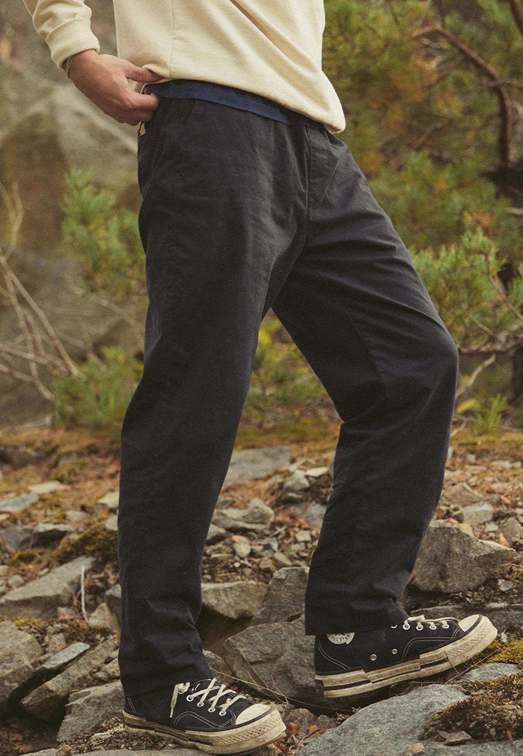 Revolution Casual Trousers Trousers Navy
