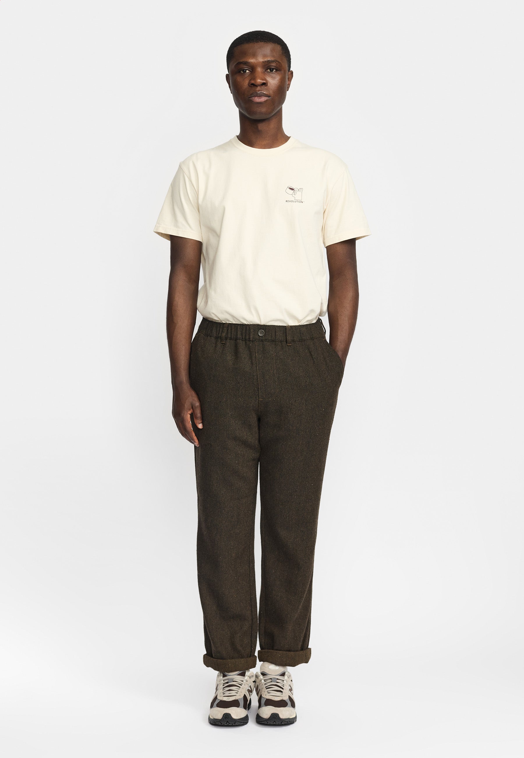 Revolution Casual Trousers Trousers Army