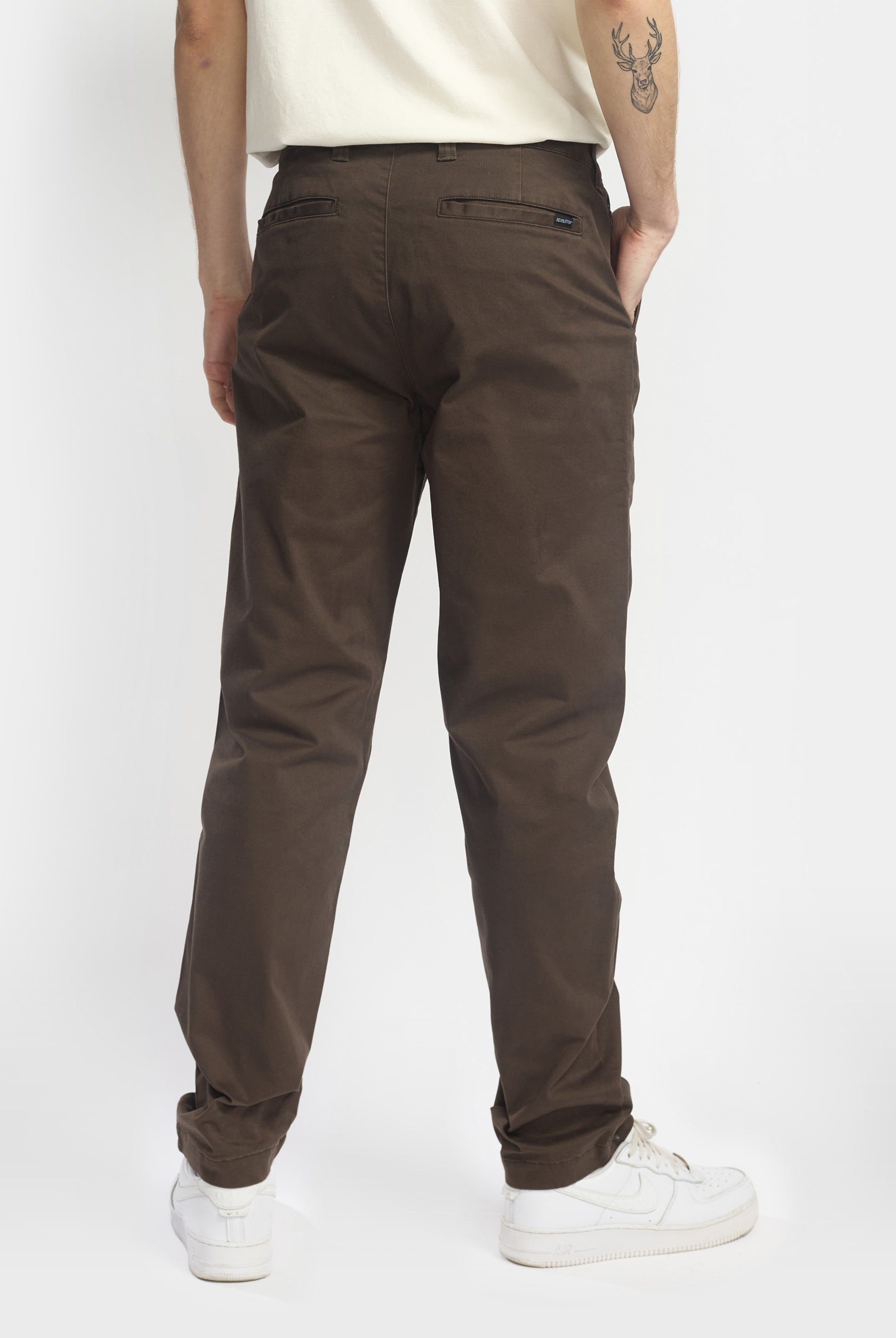 Revolution Chino Trousers Trousers Darkbrown