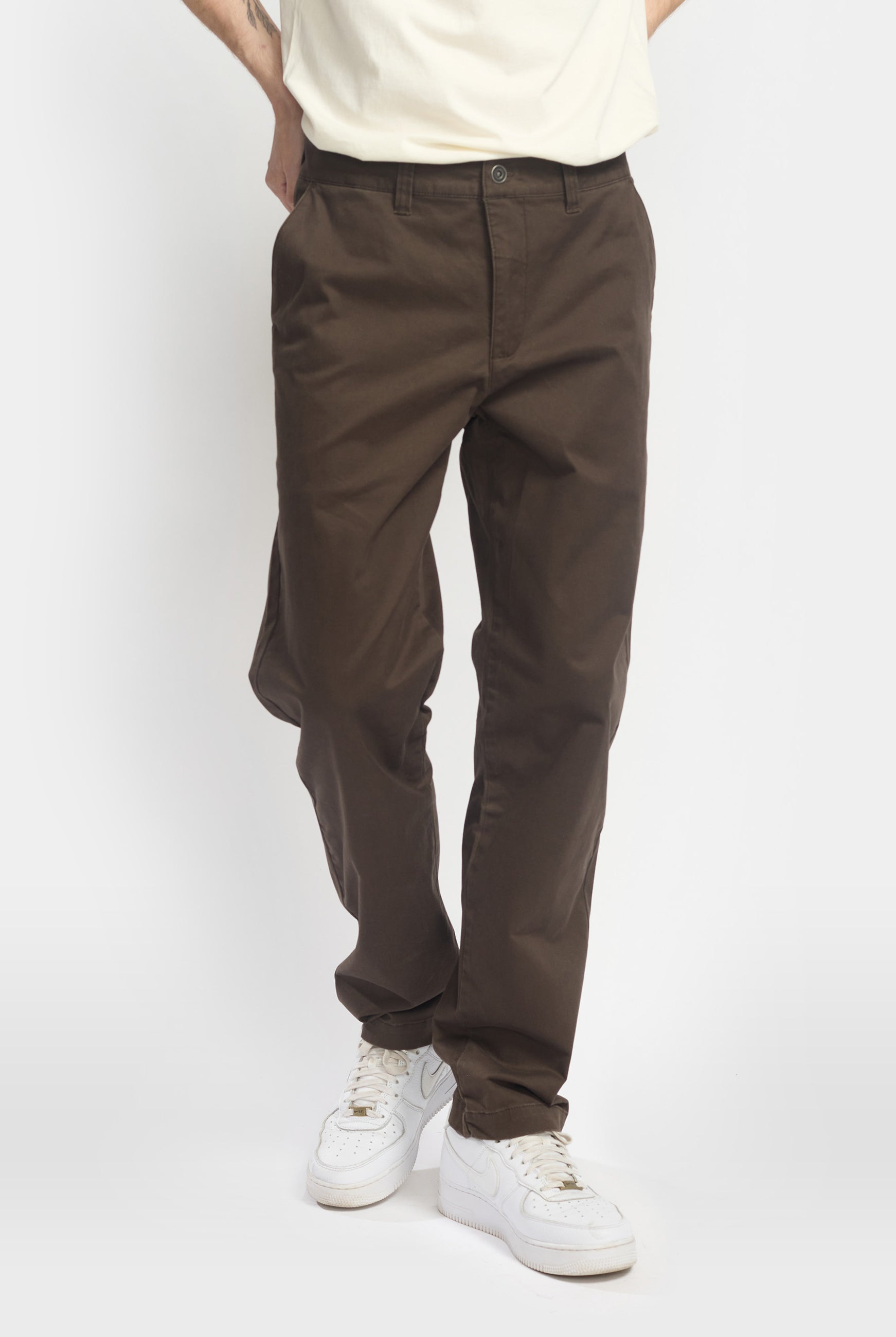 Revolution Chino Trousers Trousers Darkbrown