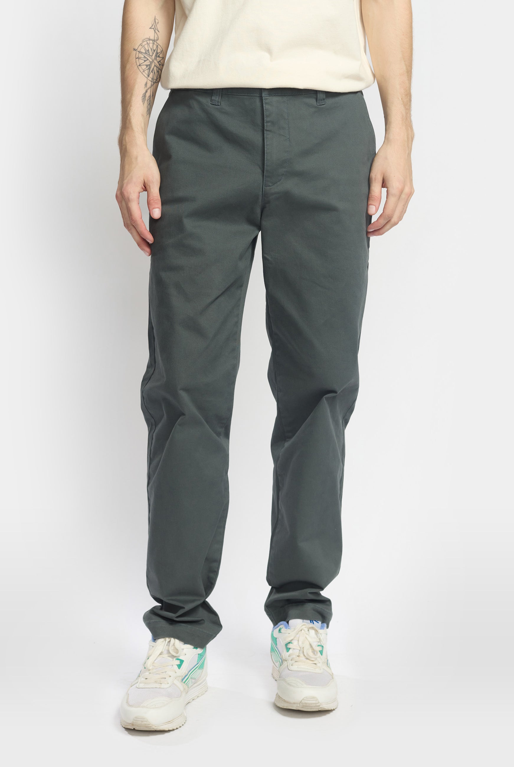 Revolution Chino Trousers Trousers Darkgrey