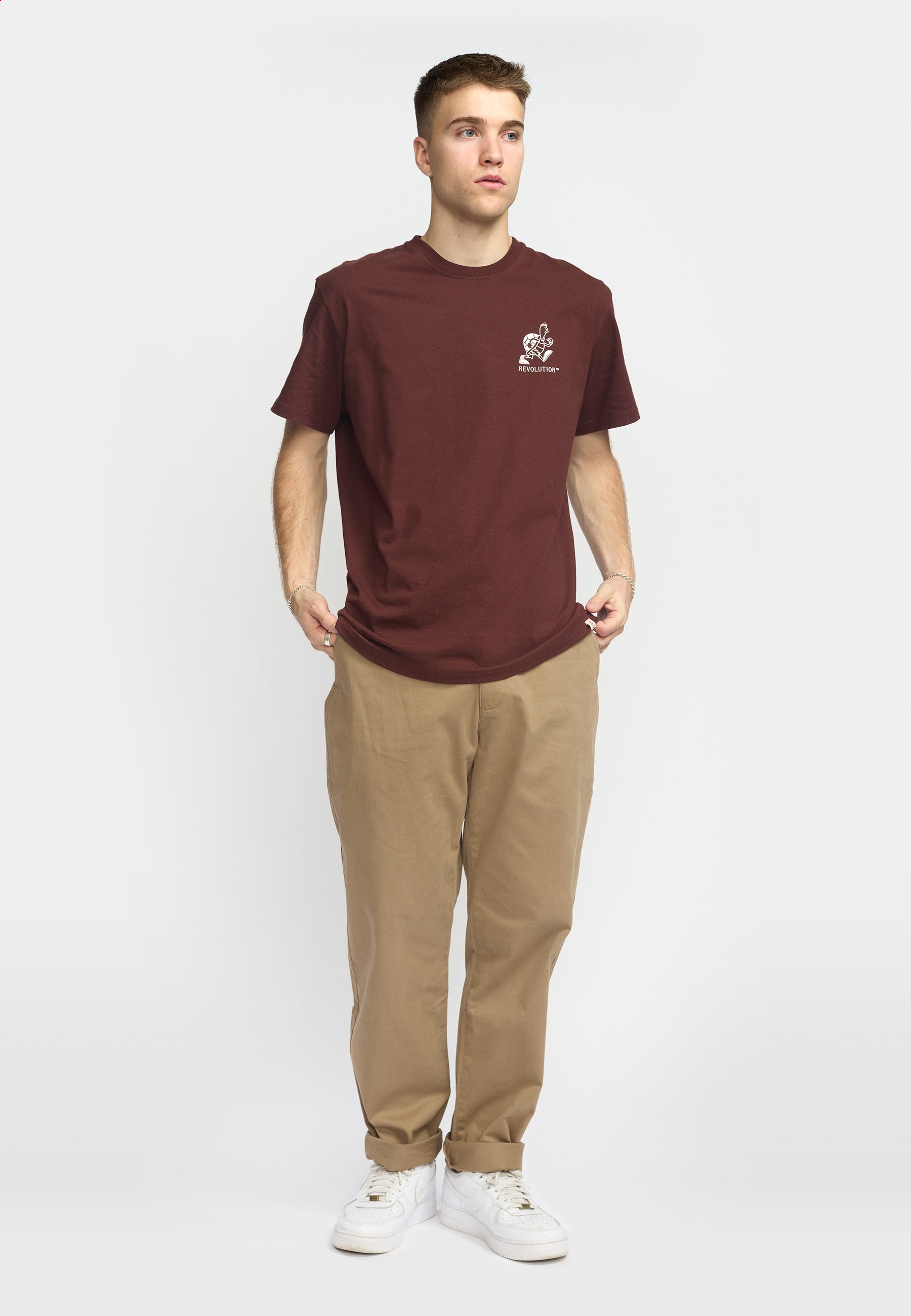 Revolution Chino Trousers Trousers Darkkhaki